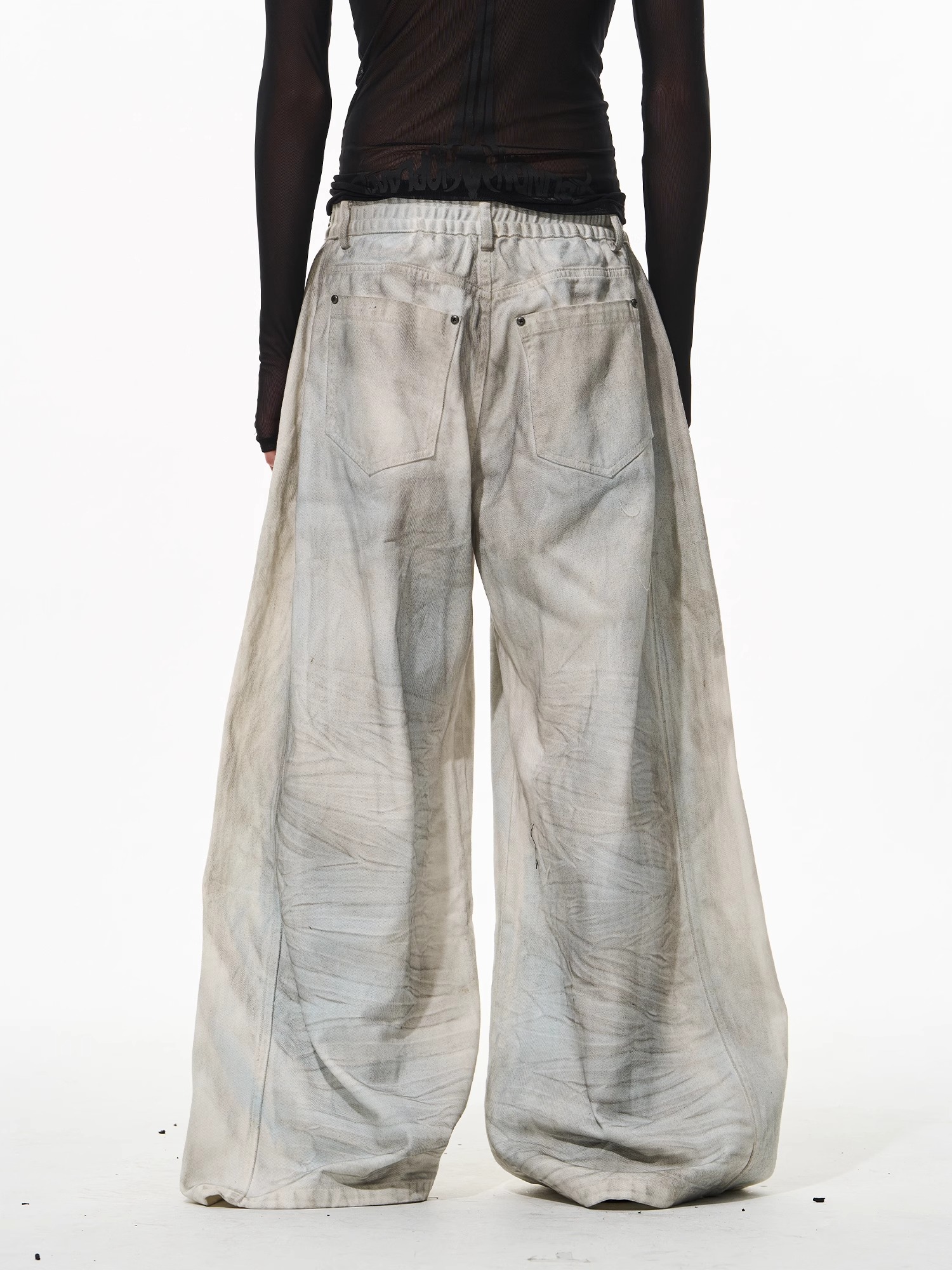 BLINDNOPLAN Washed Dirty White Vagabond Loose Pants