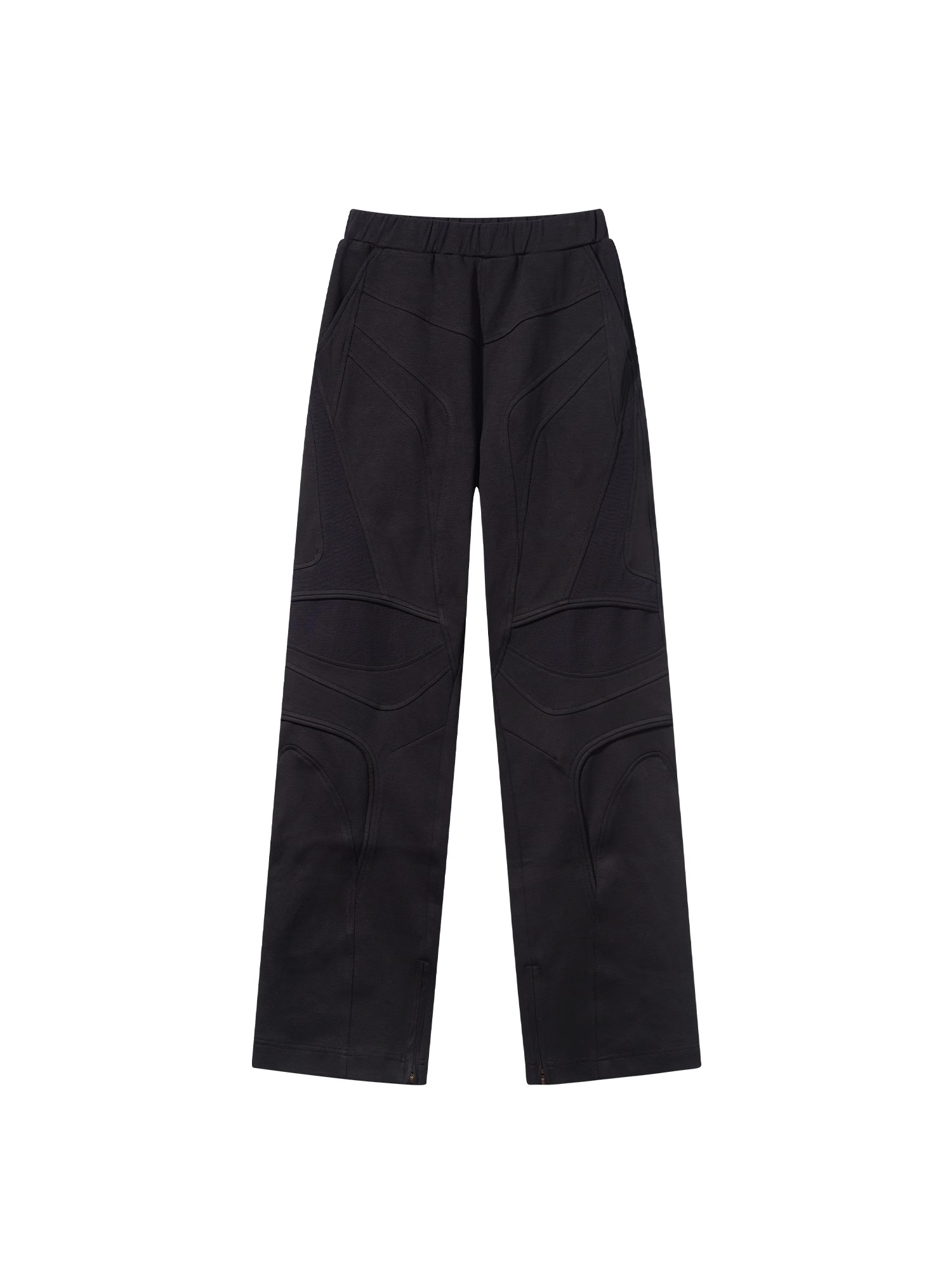 BLINDNOPLAN 23AW 机车元素反差线条拼接开叉宽松直筒卫裤