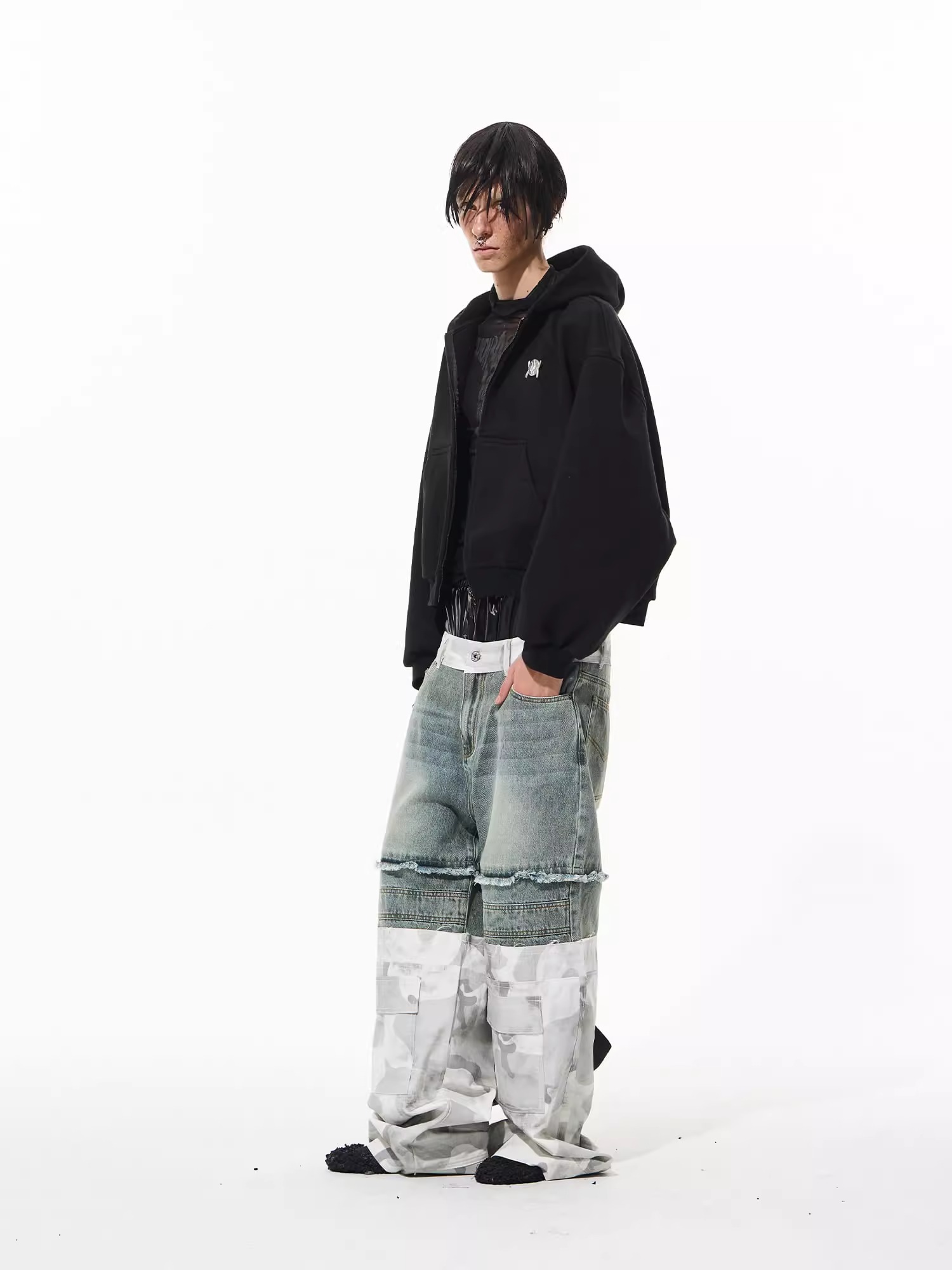 BLINDNOPLAN Oversized Heavyweight Metal Tag Basic Hoodie 