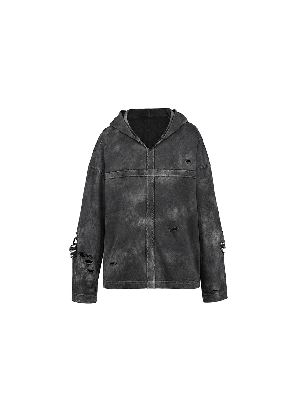 UNDERWATER Distressed Cross Hoodie