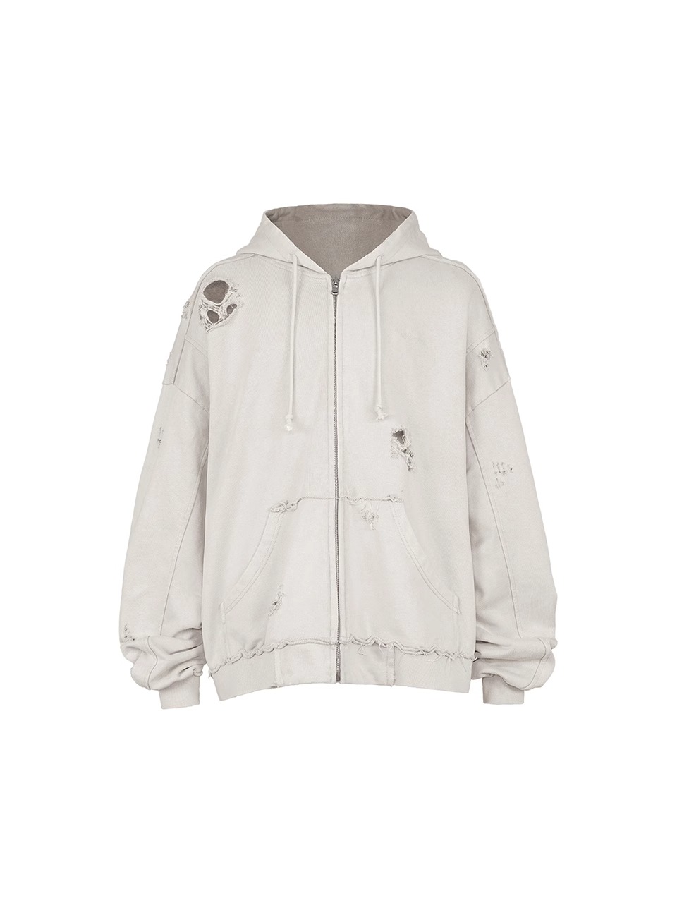 UNDERWATER Wasteland Distressedzip-up Hoodie