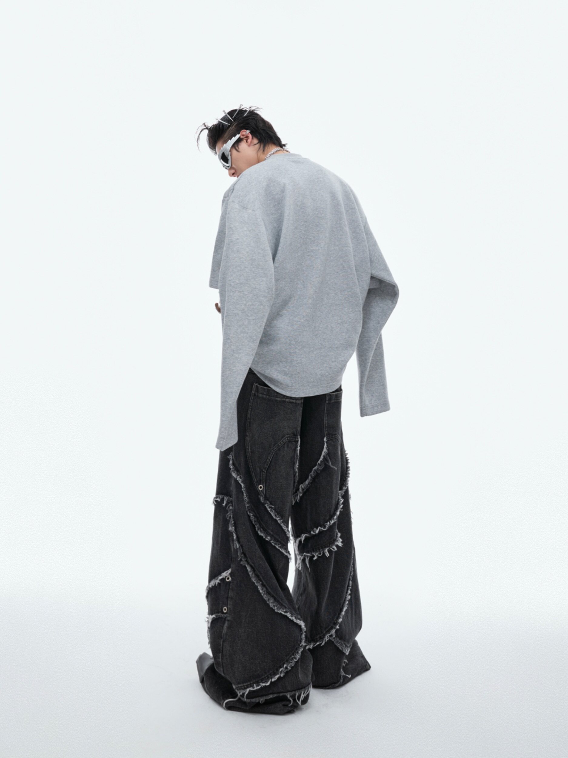 Deconstructed Color-Block Patchwork Sweatshirts