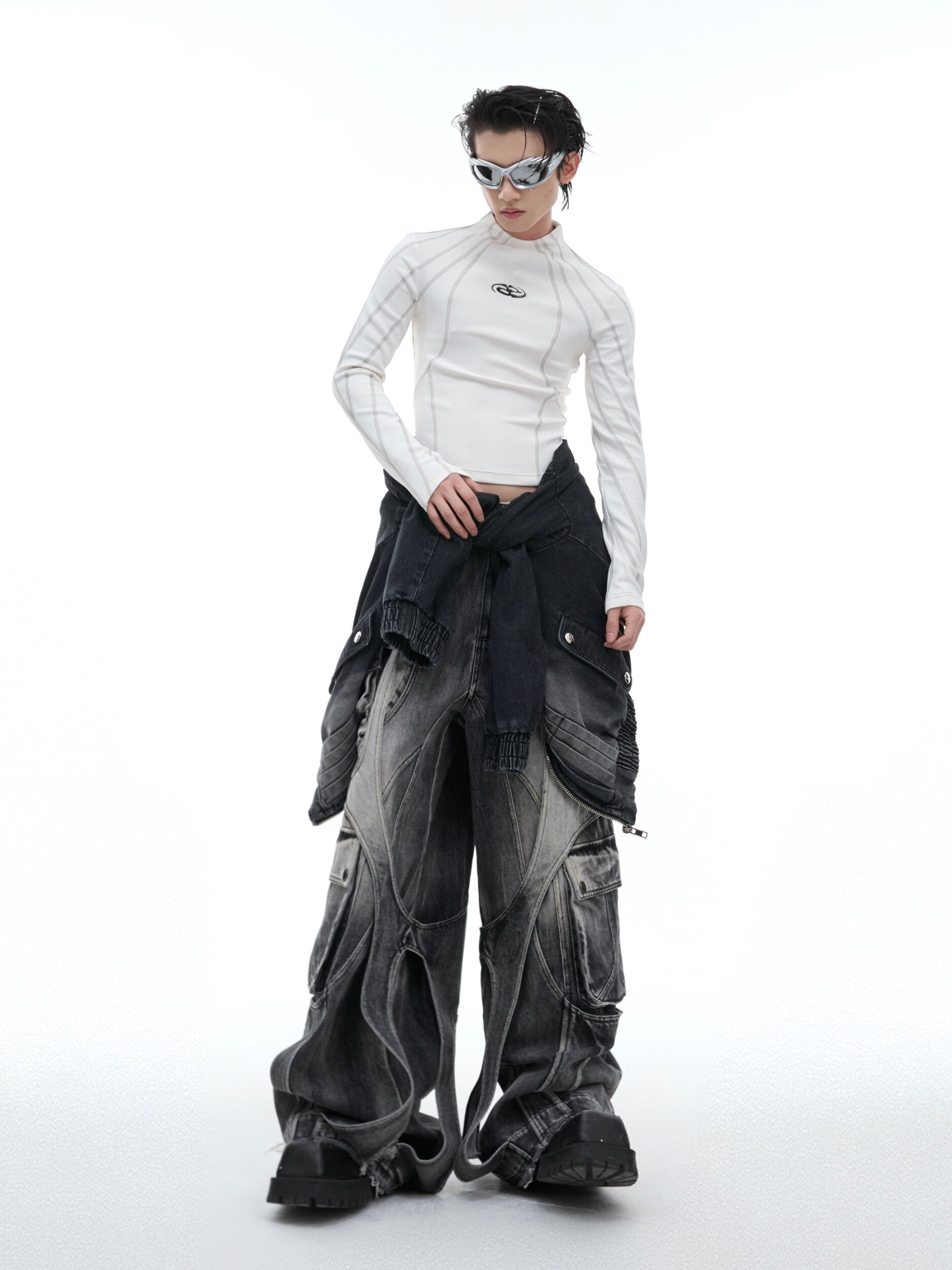 Deconstructed Irregular Long Sleeve T-Shirt