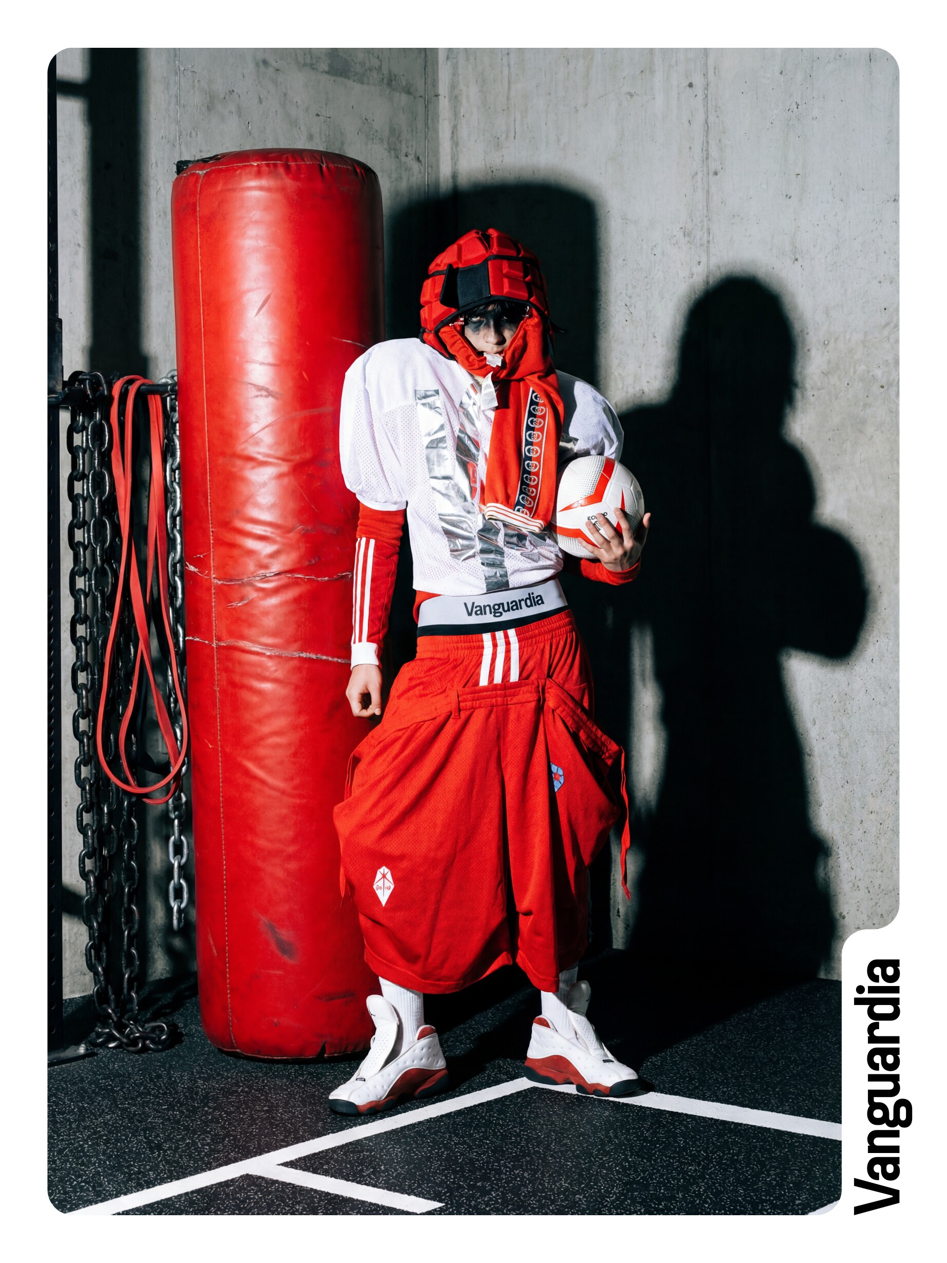“Red Tide“ Double-Waist Deconstructed Mesh Pants
