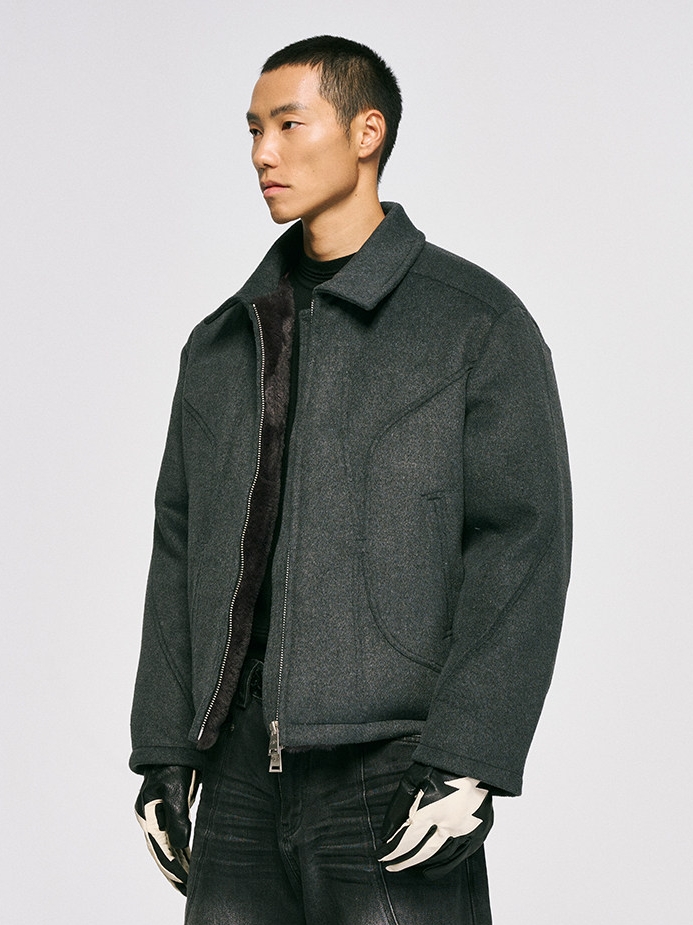 Crack Wool-Blend Down Jacket