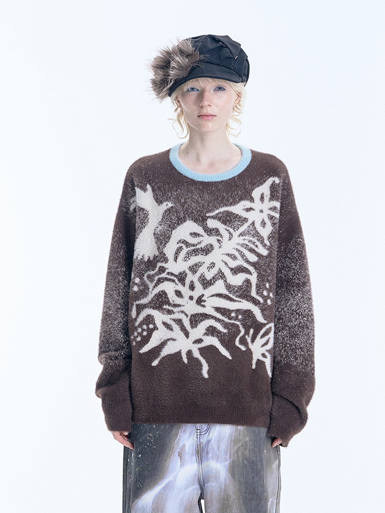 Flowers And Birds Sweater