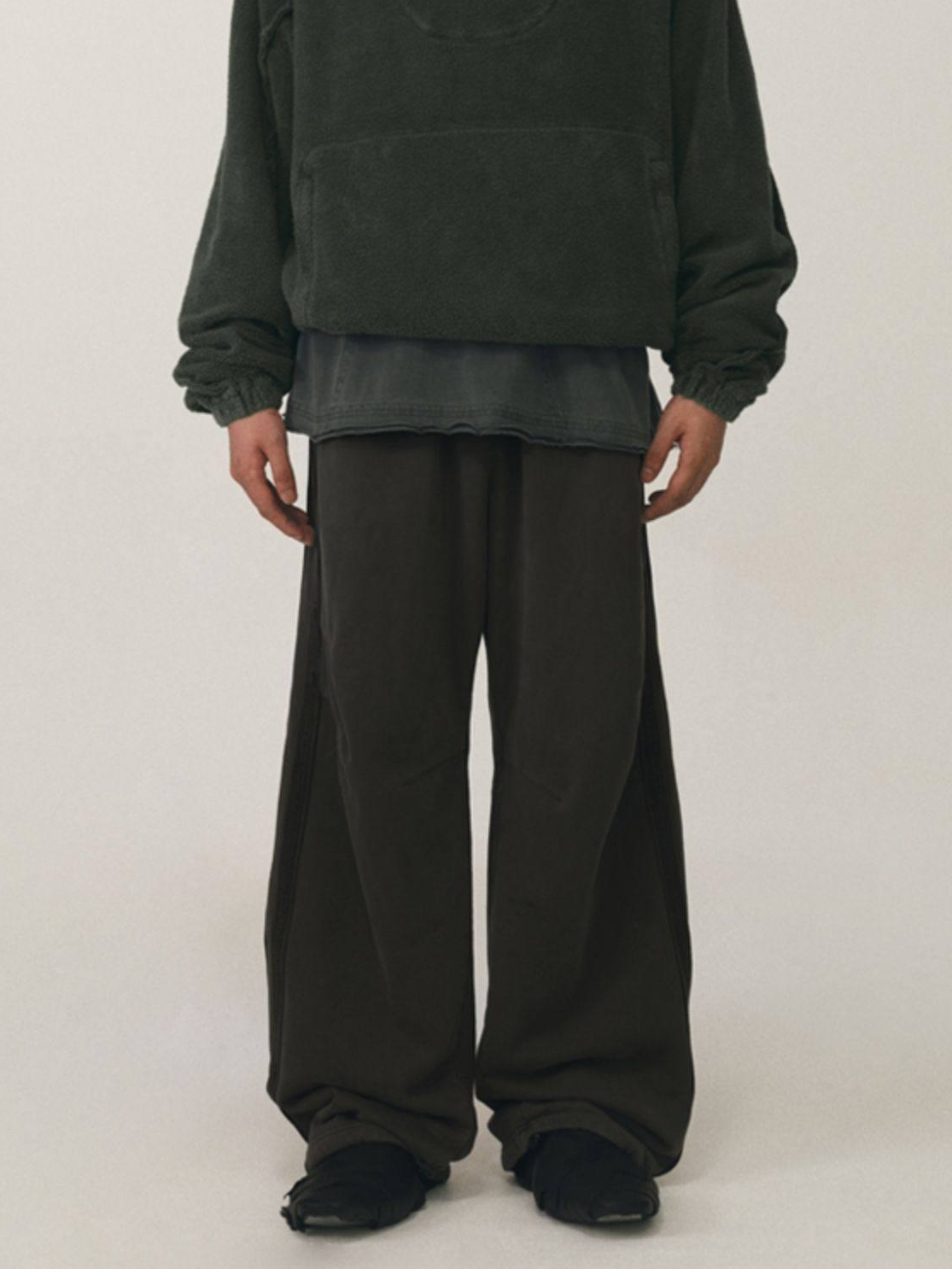 Side-Stripe Embroidered Wide-Leg Sweatpants