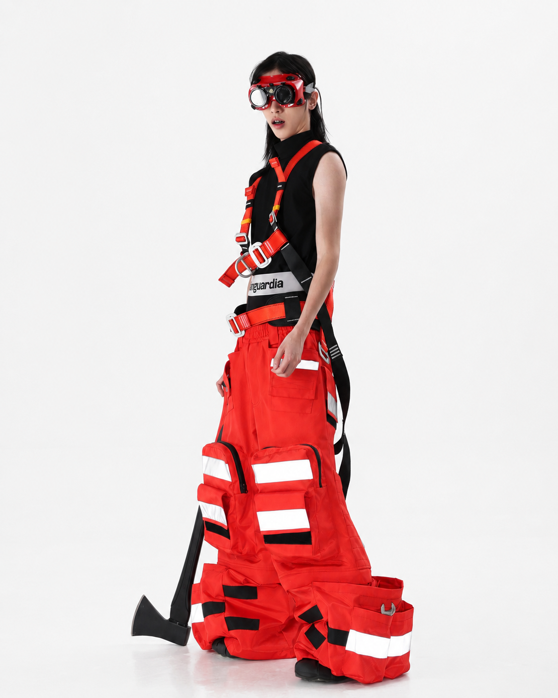 Reflective-Stripe Concept Cargo Pants