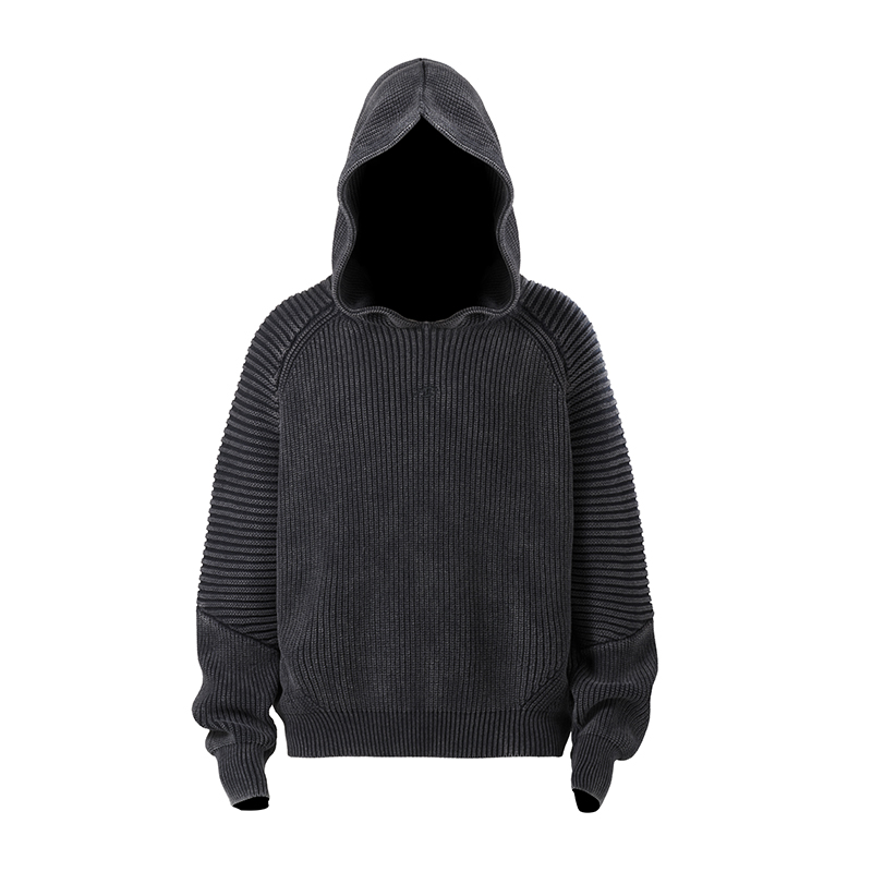 Sorcerer Hood Heavy-Duty Washed Knit Sweater