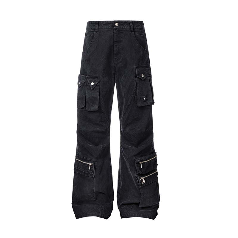 Crack Wash Shell Cargo Pants
