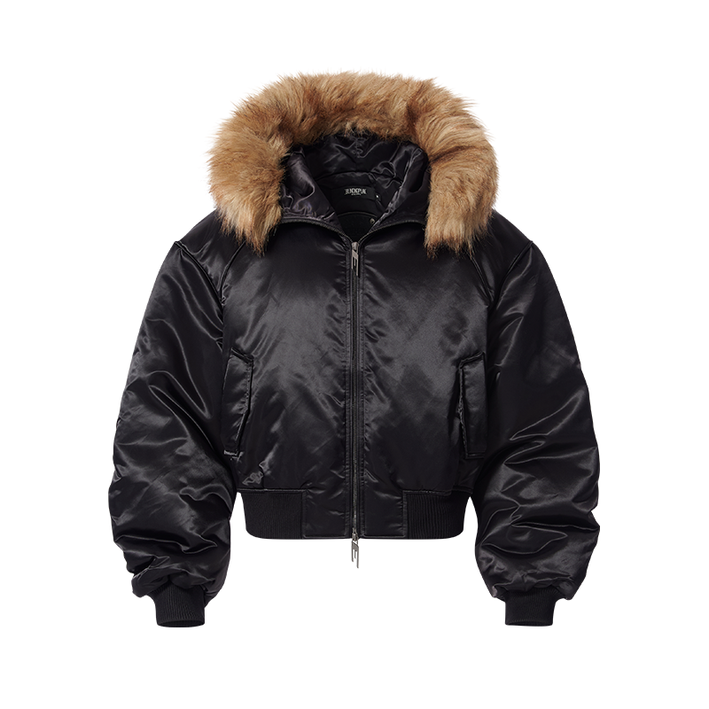 Detachable Fur-Trimmed Cotton Jacket