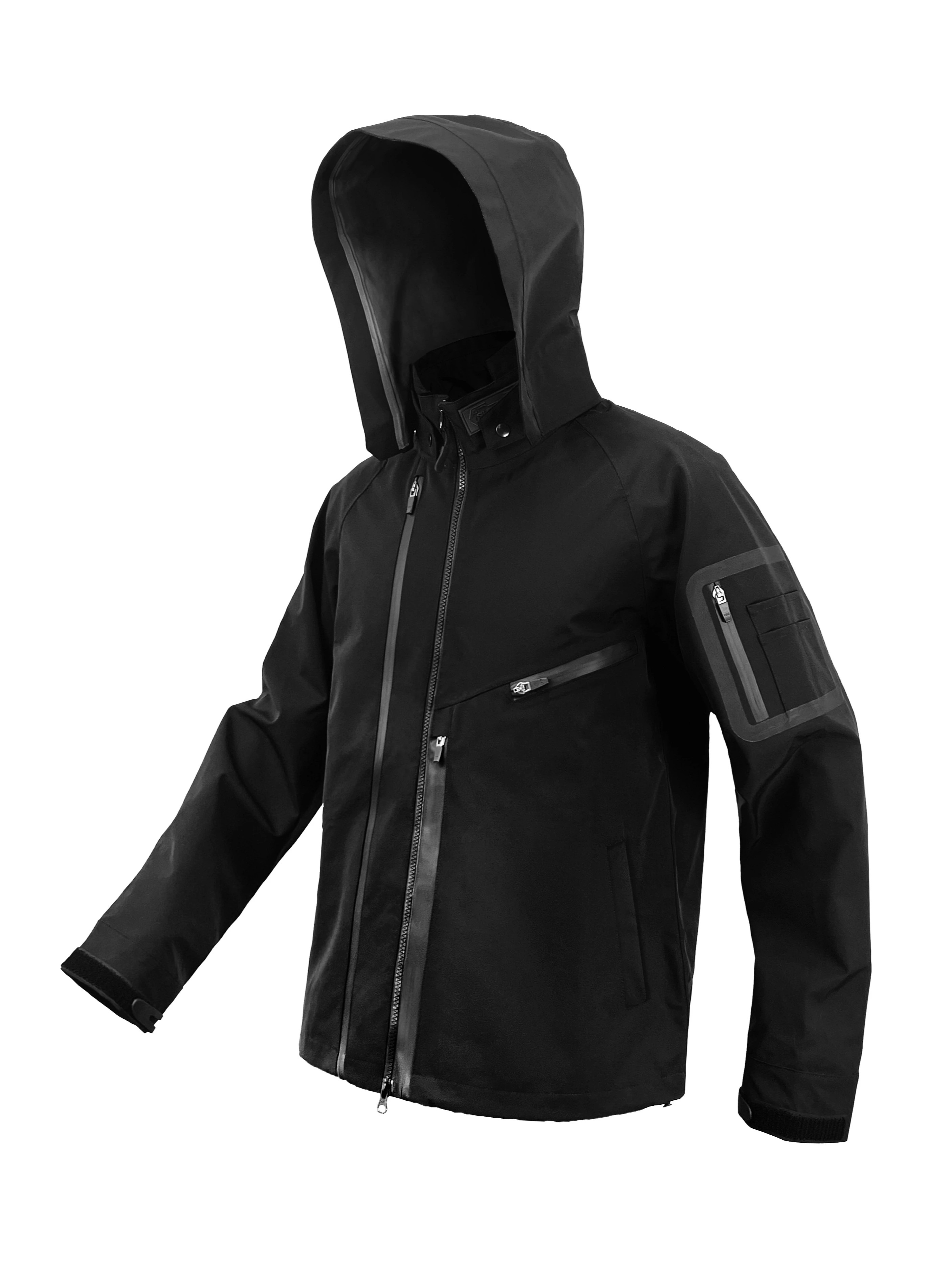 Fully Taped Hard Shell Jacket with Layered Pockets