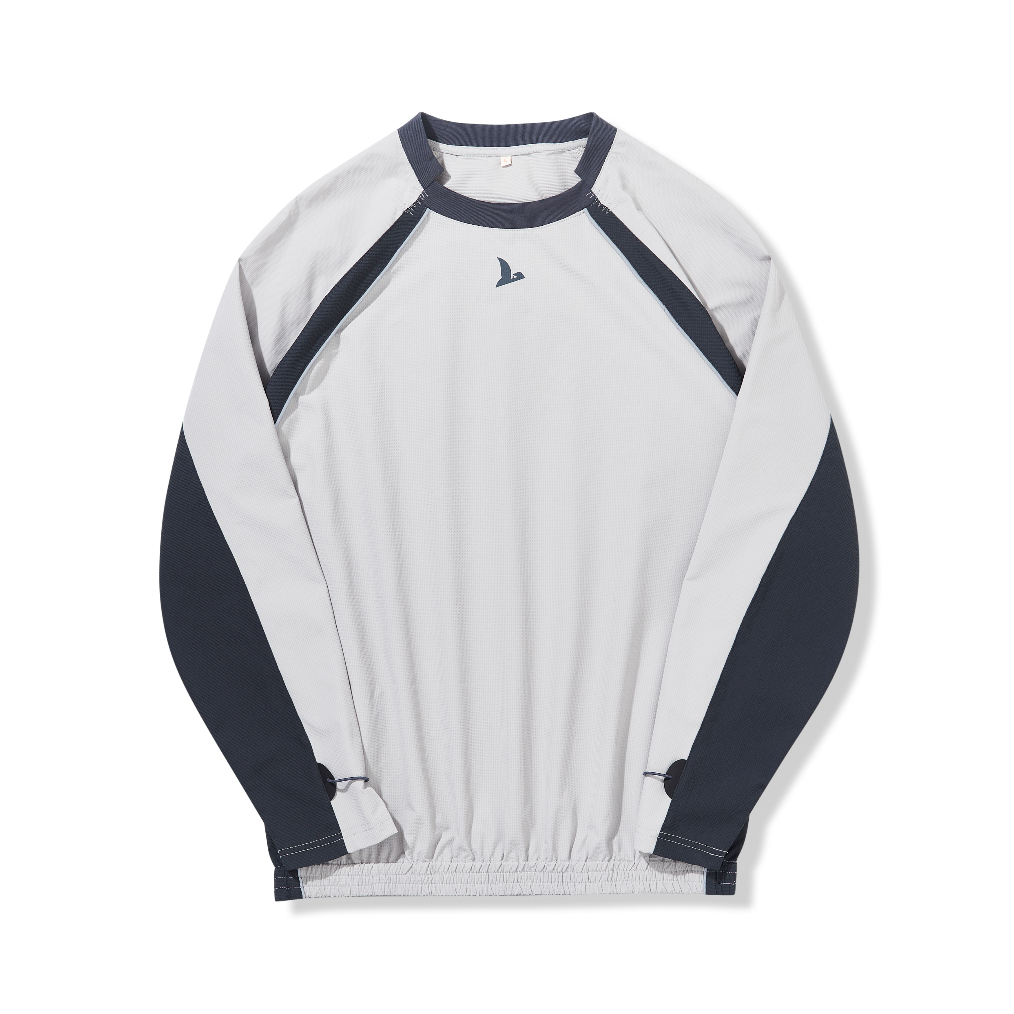 Waffle-Knit Reflective Panel Long Sleeve