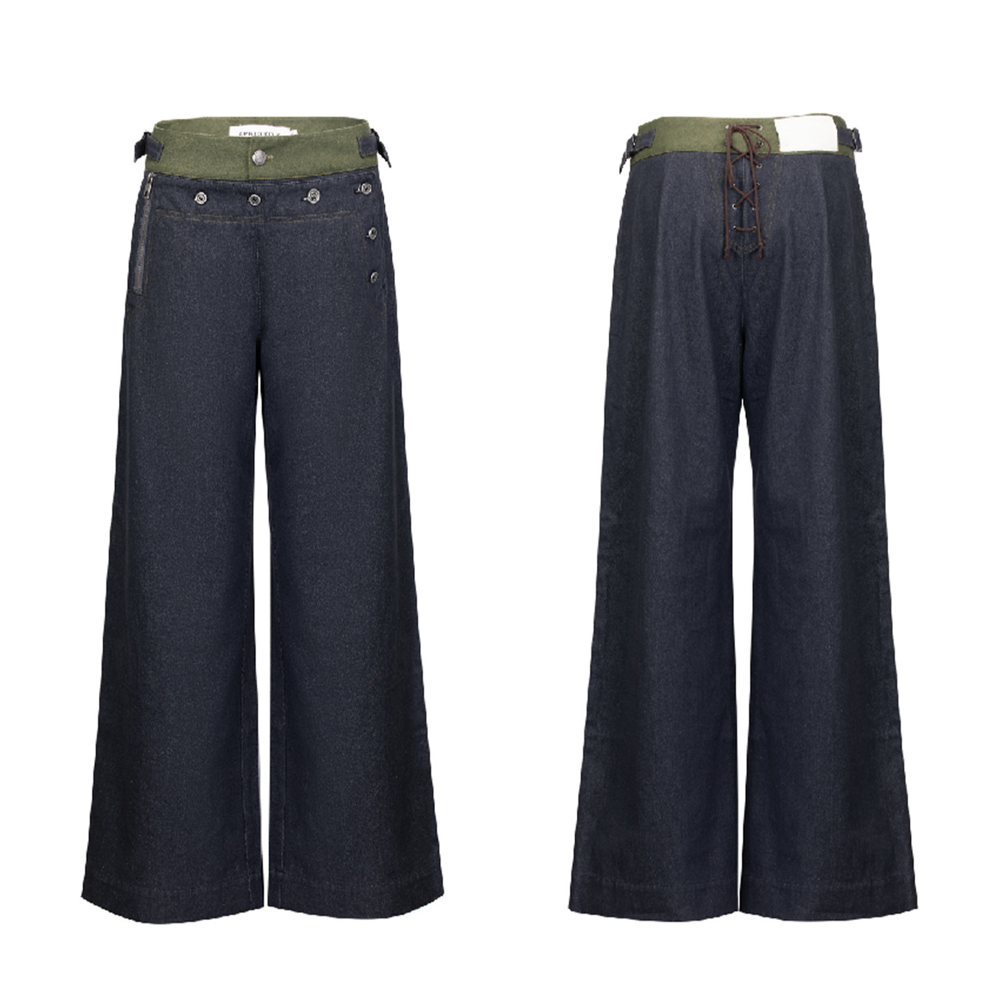 Contrasting Navy Pants