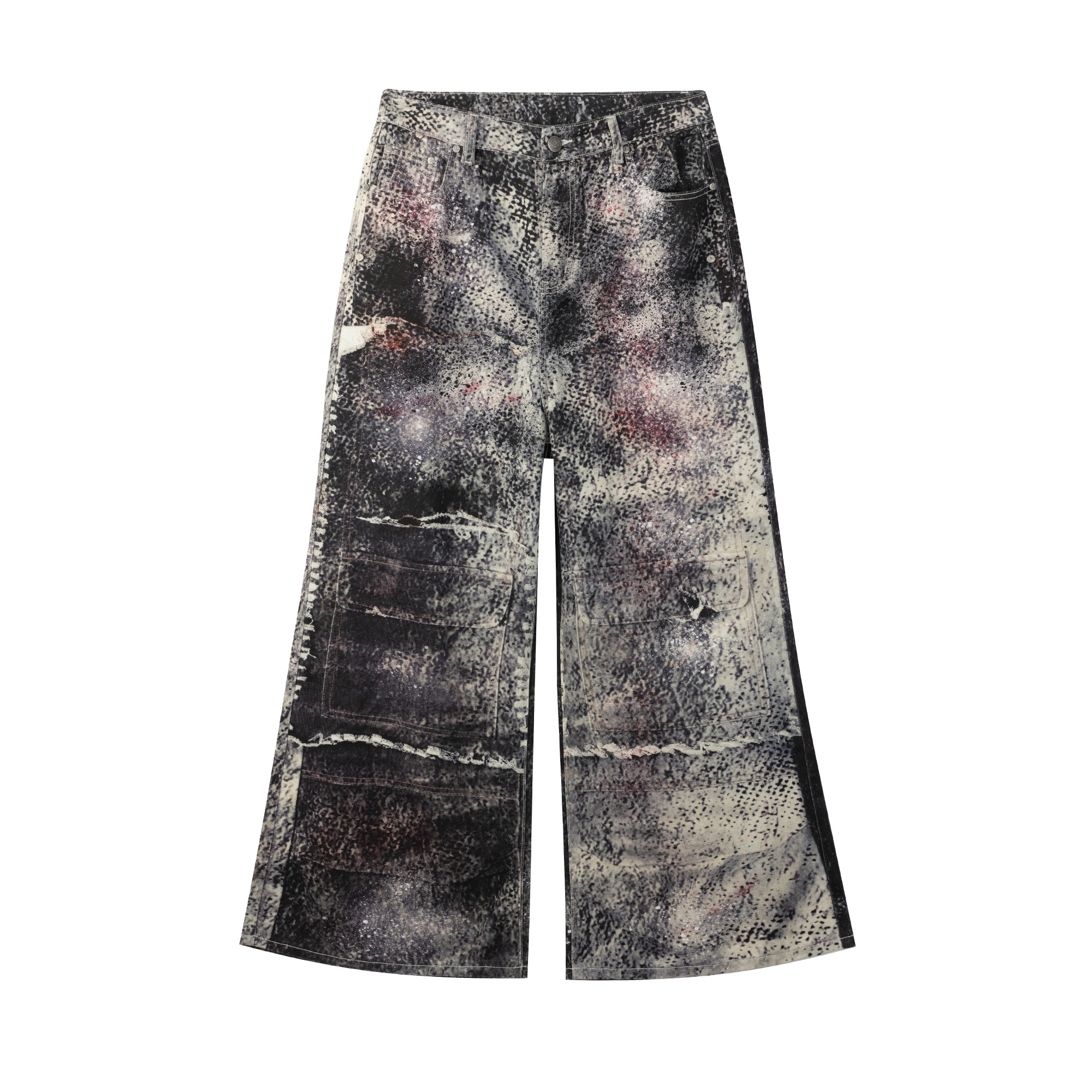 Mottled Printing Jeans