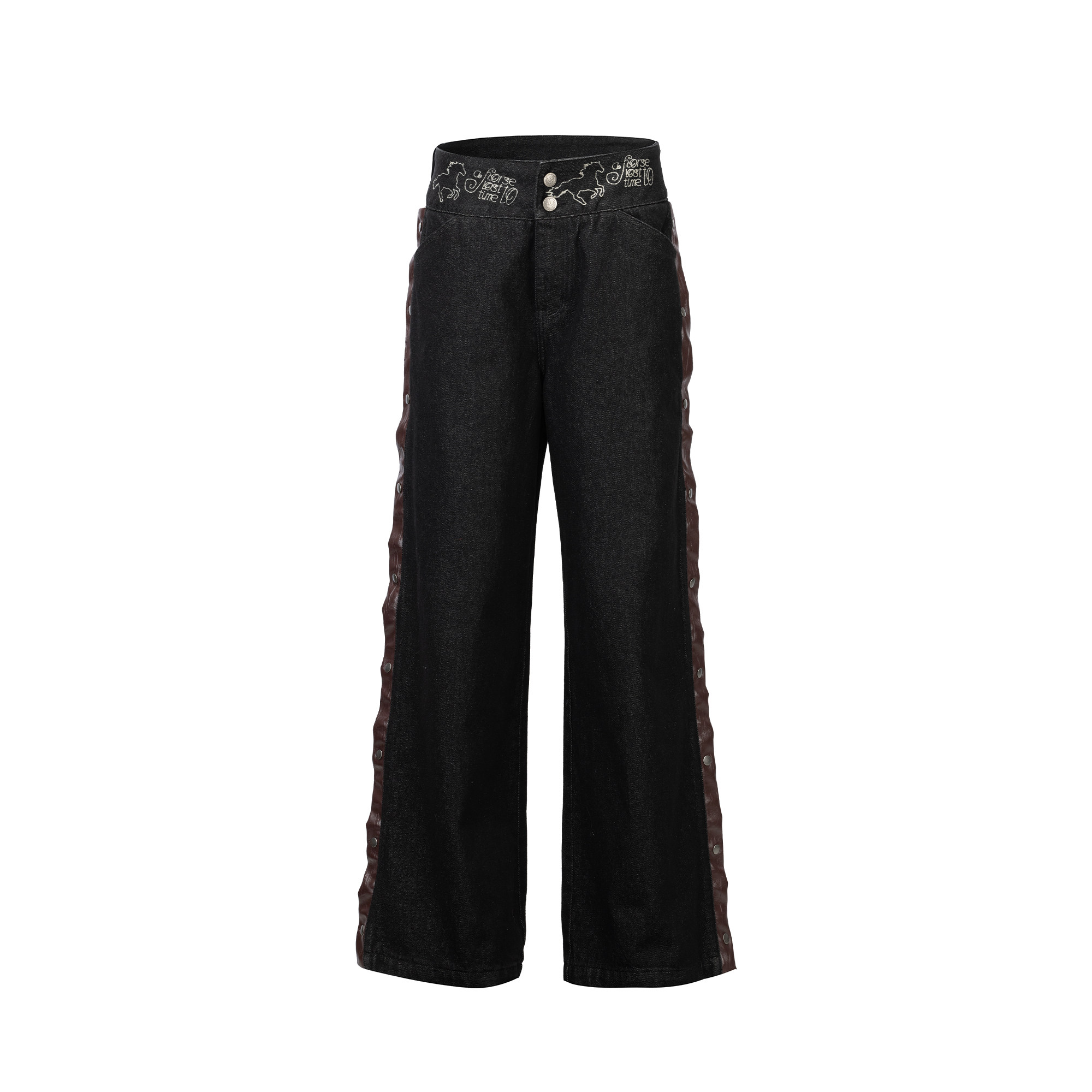 <A Horse Lost To Time> Black Raw Denim Jeans