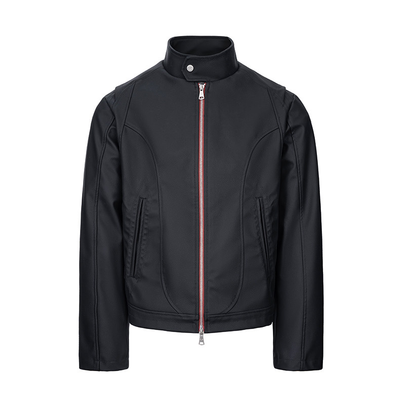 Crimson Blade Black-Red Rafa Leather Jacket