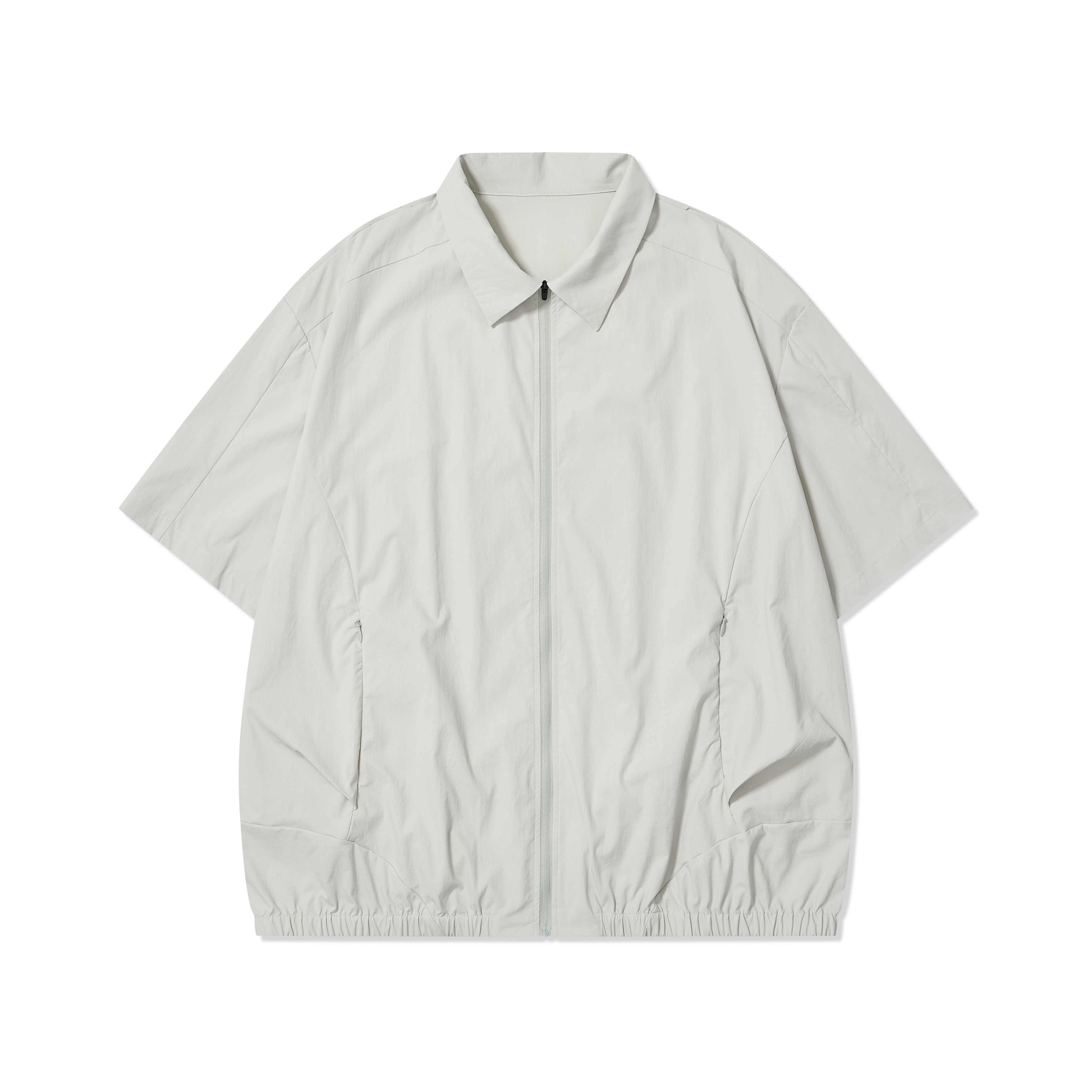 Check-Texture Quick-Dry Short Sleeve Shirt