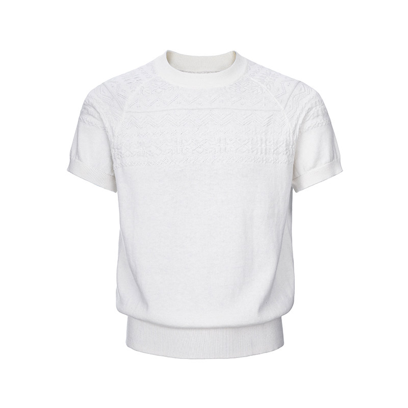 Mosaic Cashmere Fair Isle Short Sleeve