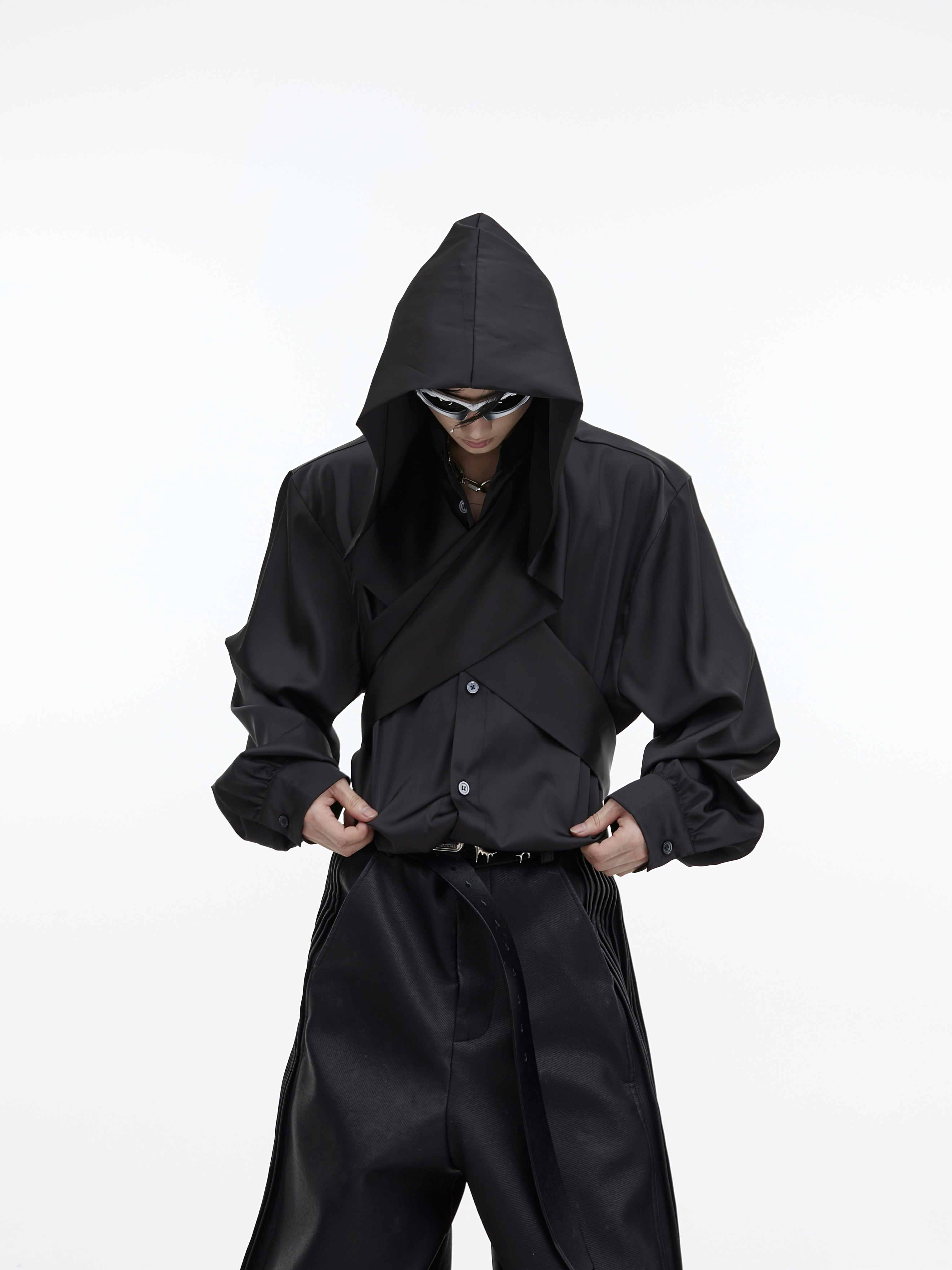 Silk-Touch Hooded Solid Shirt