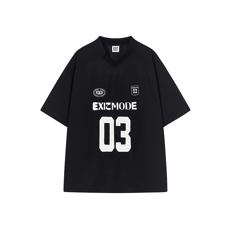 EXITMODE BY BLINDNOPLAN Striped Sports Print Jersey