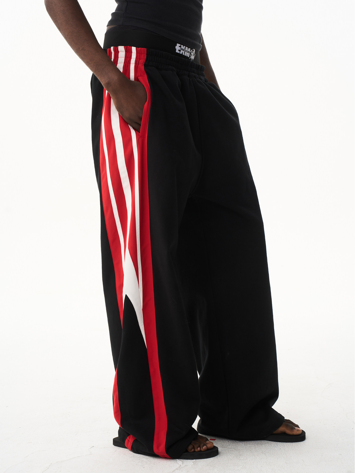 Double-Waist Printed Sport Sweatpants