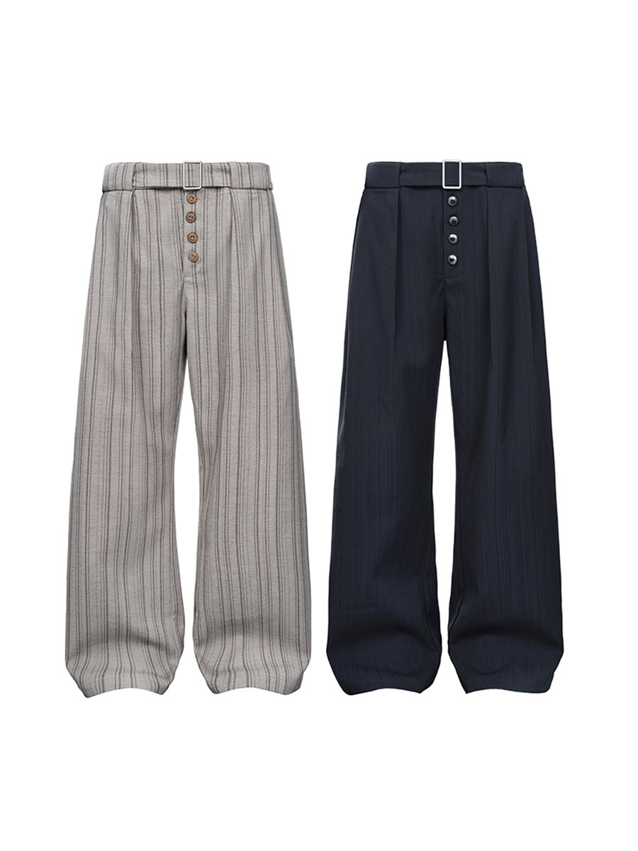 Dzi Stripe Wide-Leg Trousers