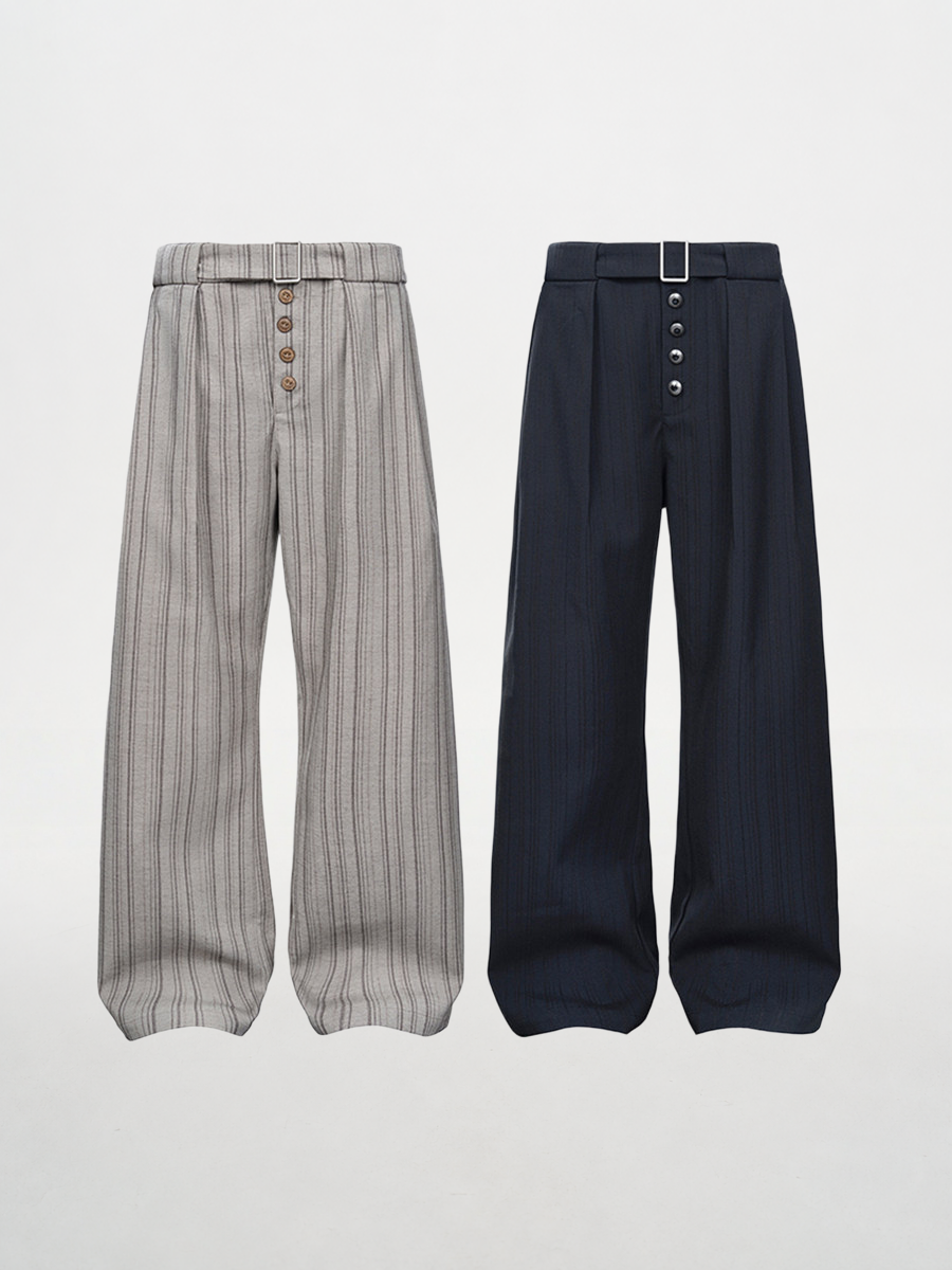 Dzi Stripe Wide-Leg Trousers