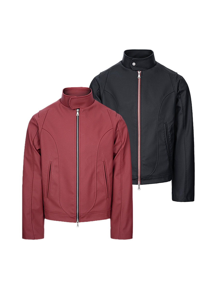 Crimson Blade Black-Red Rafa Leather Jacket