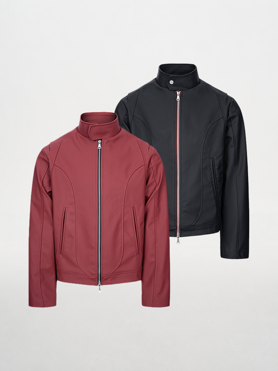 Crimson Blade Black-Red Rafa Leather Jacket