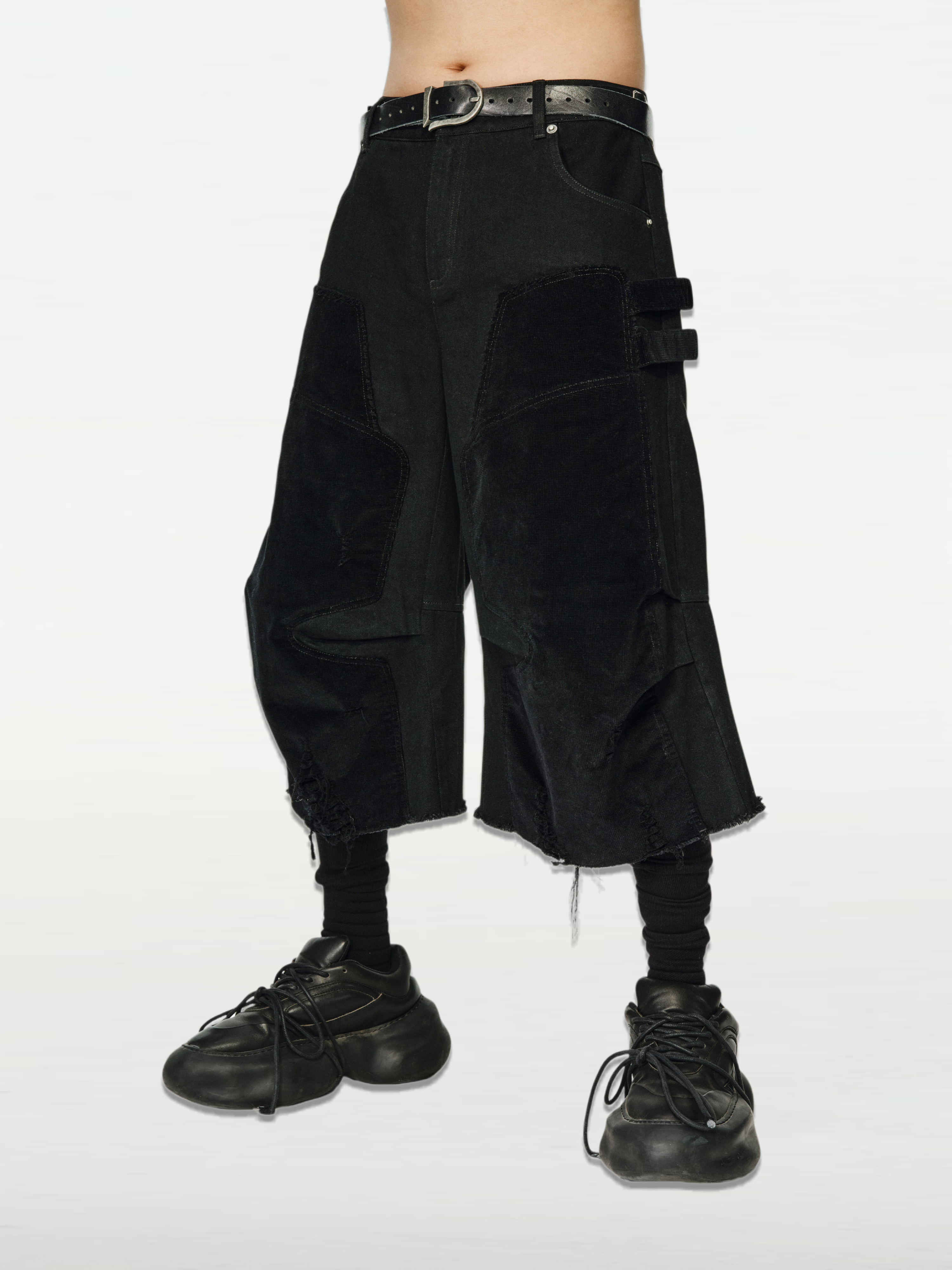 Corduroy Vintage Double-Knee Cropped Trousers