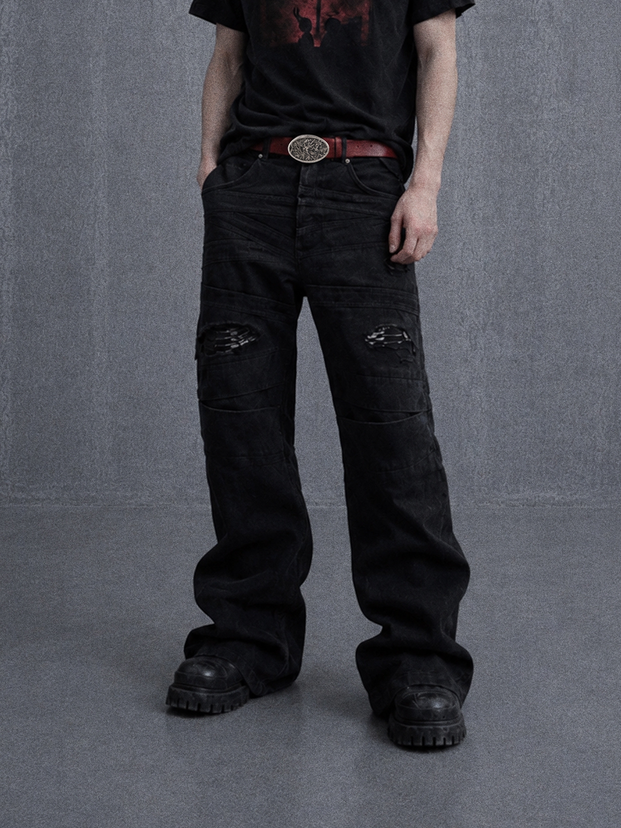 Serpent Skin Denim Pants