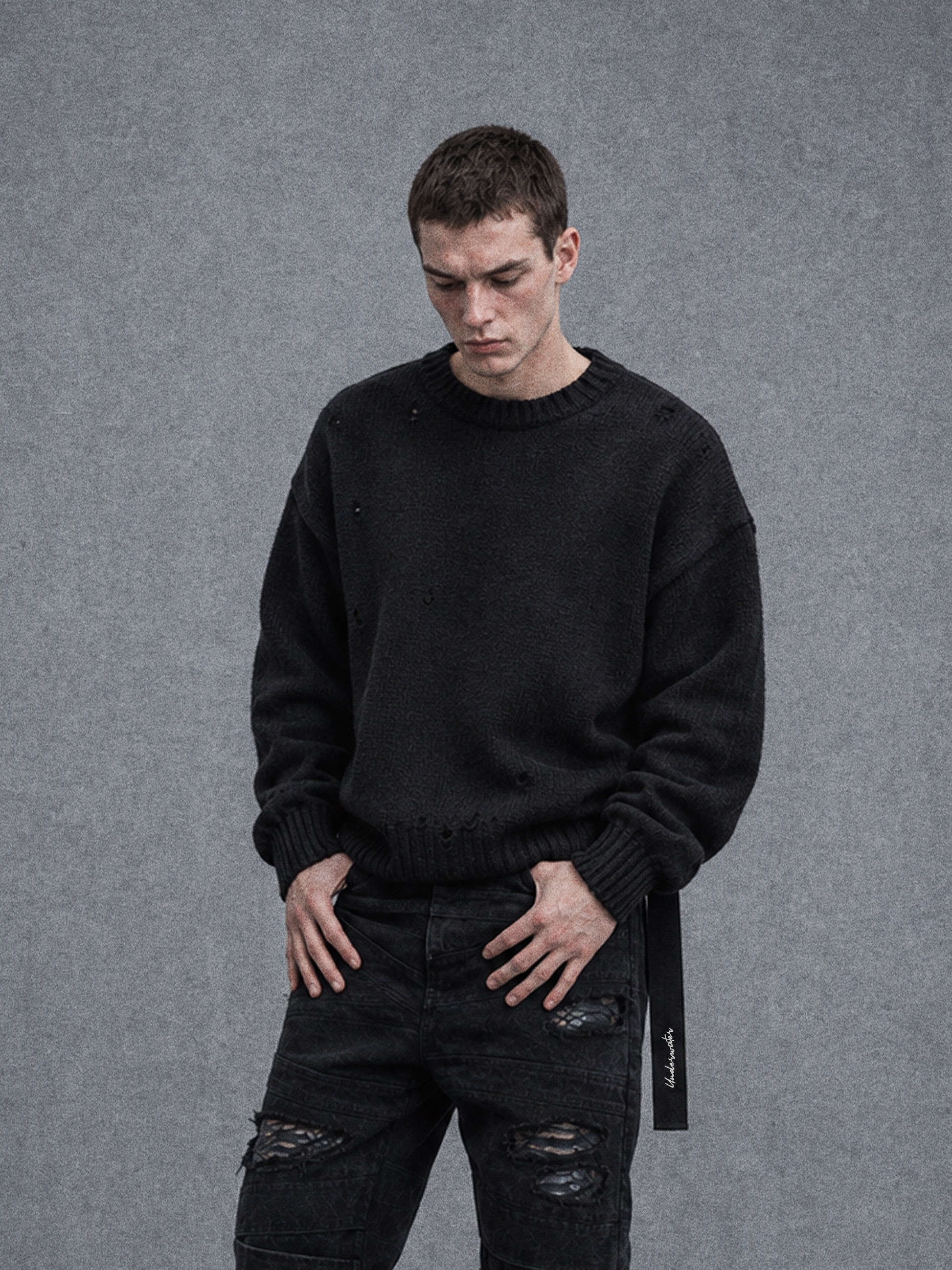 Tape Ripped Sweater
