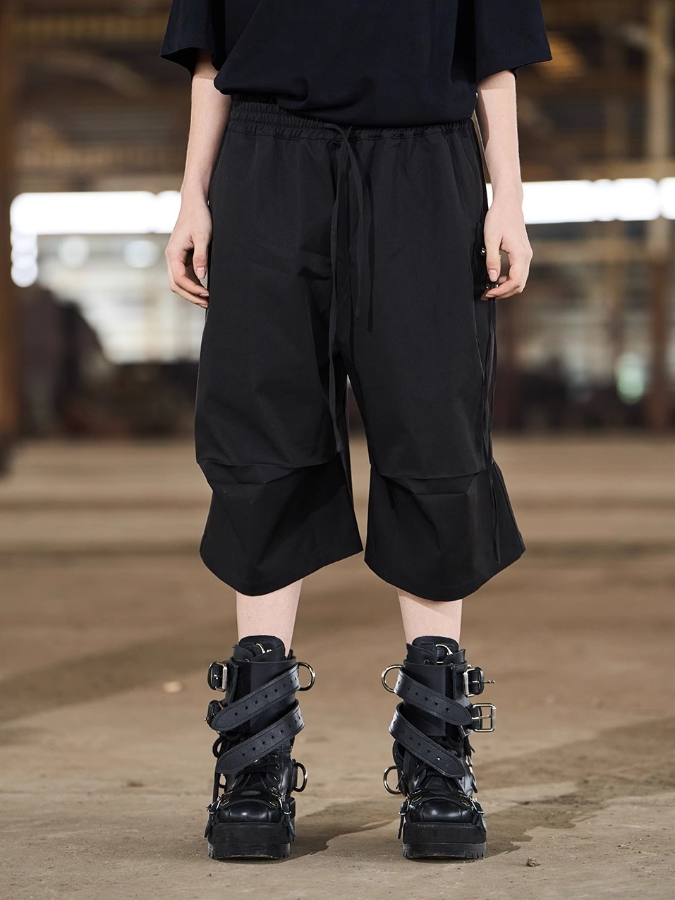 EXITMODE BY BLINDNOPLAN 24SS Pleated Zip Shorts