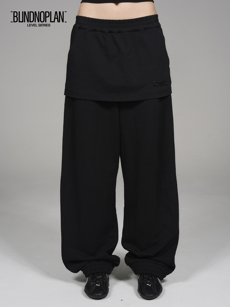 BLINDNOPLAN Level Series Layered Sporty Drawstring Jogger Pants