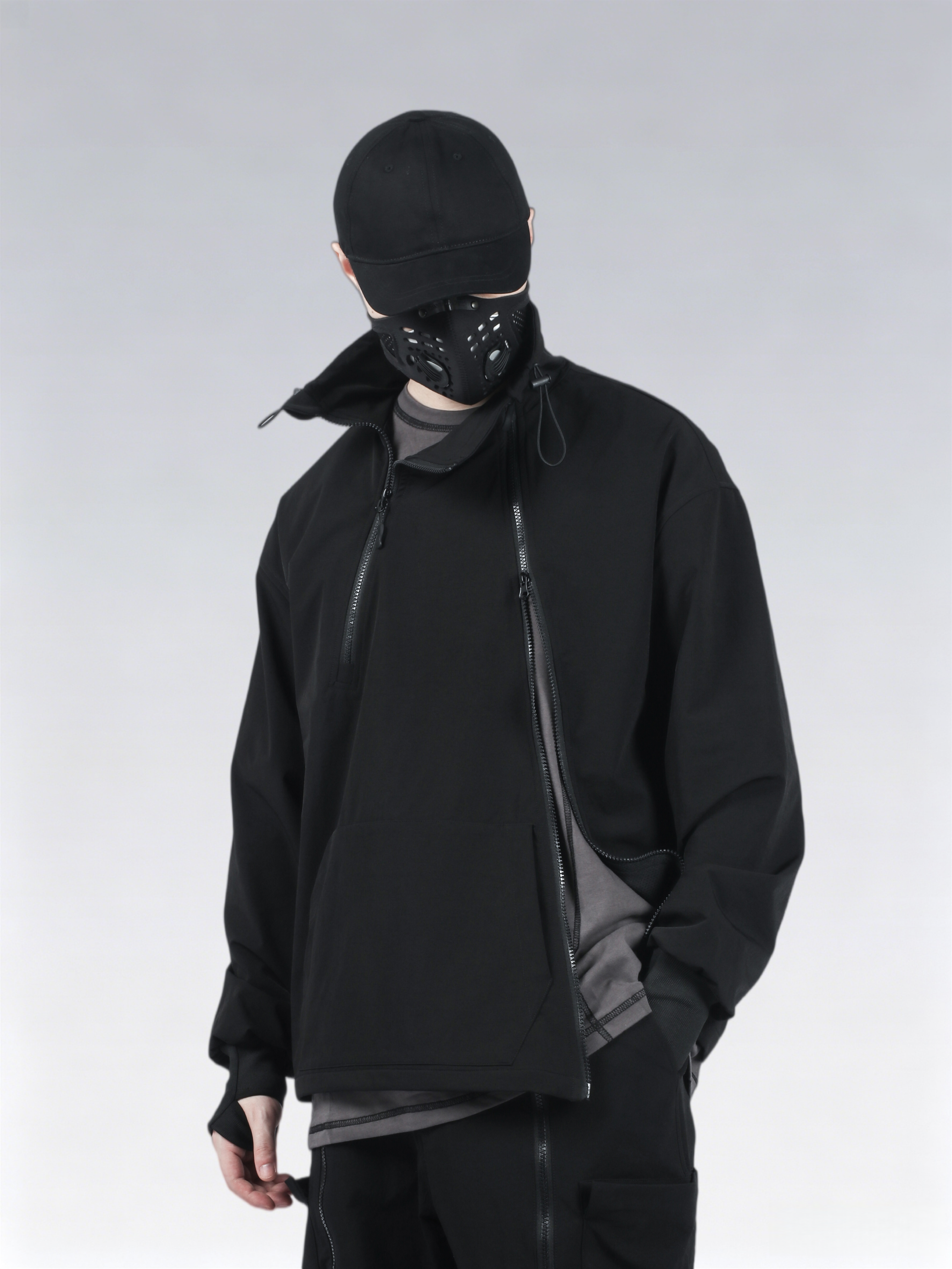 Double Zipper Hoodie Jacket