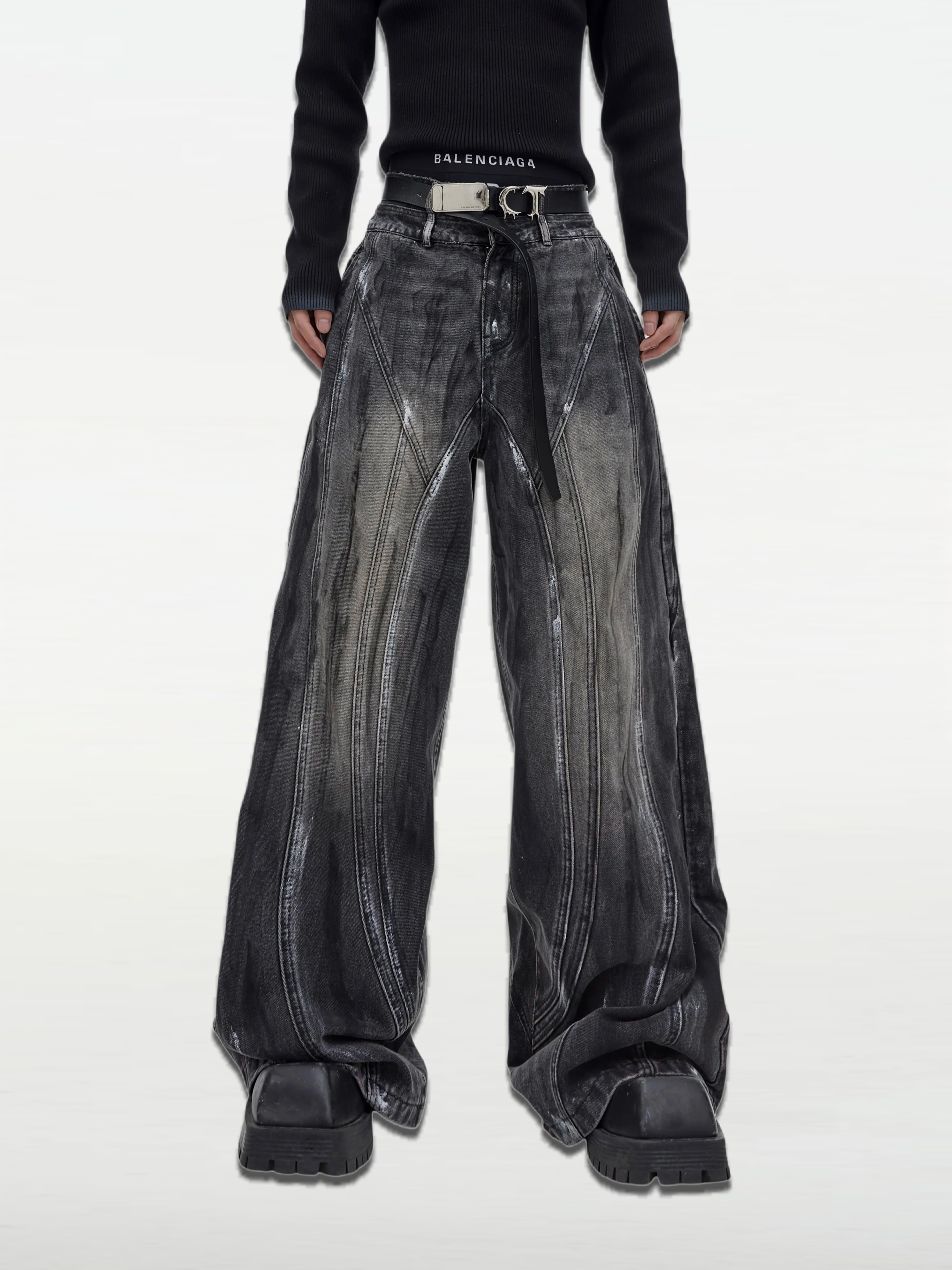 Wasteland Washed Loose Jeans