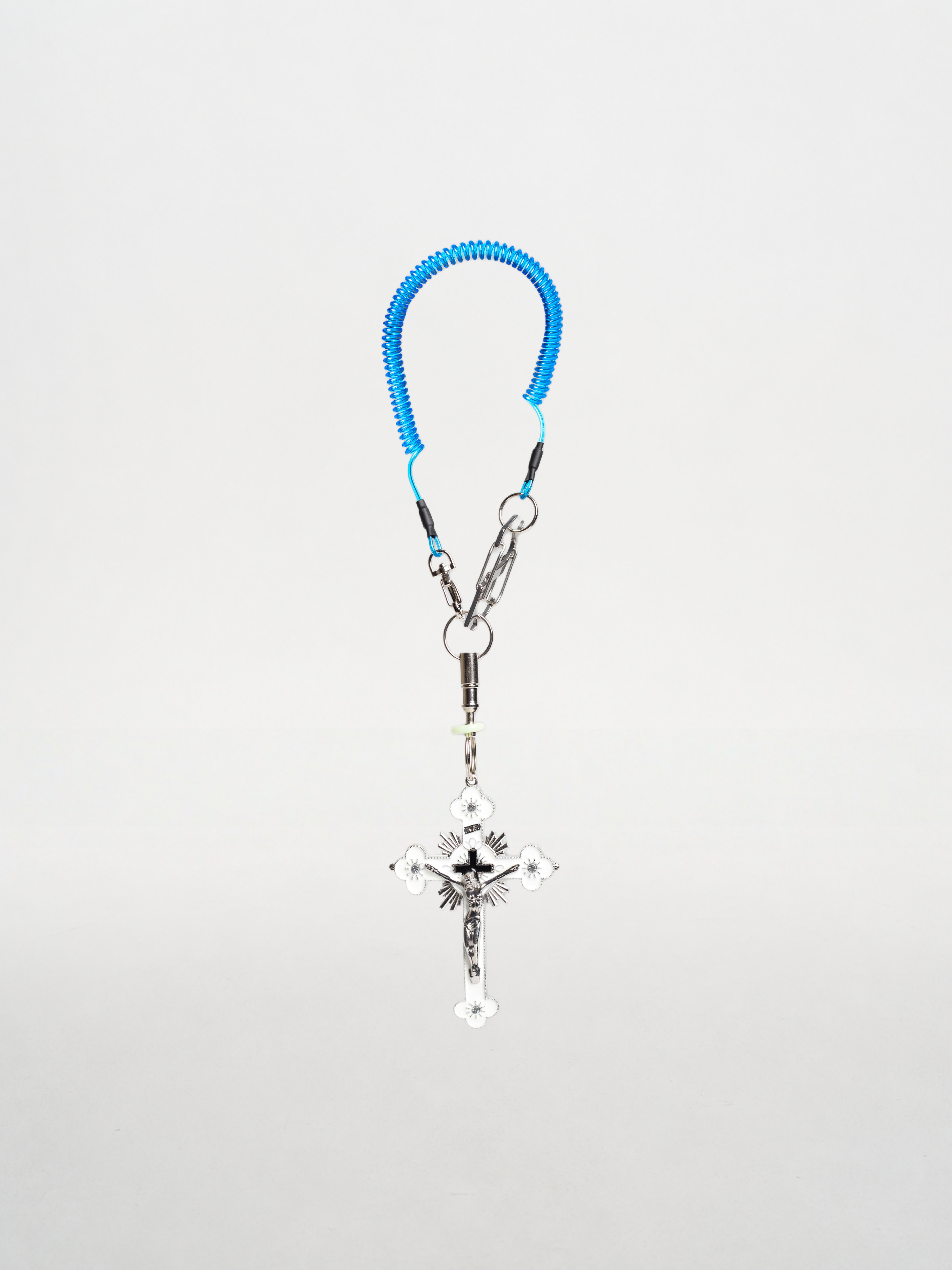 Spring-Lock Chain Cross Necklace