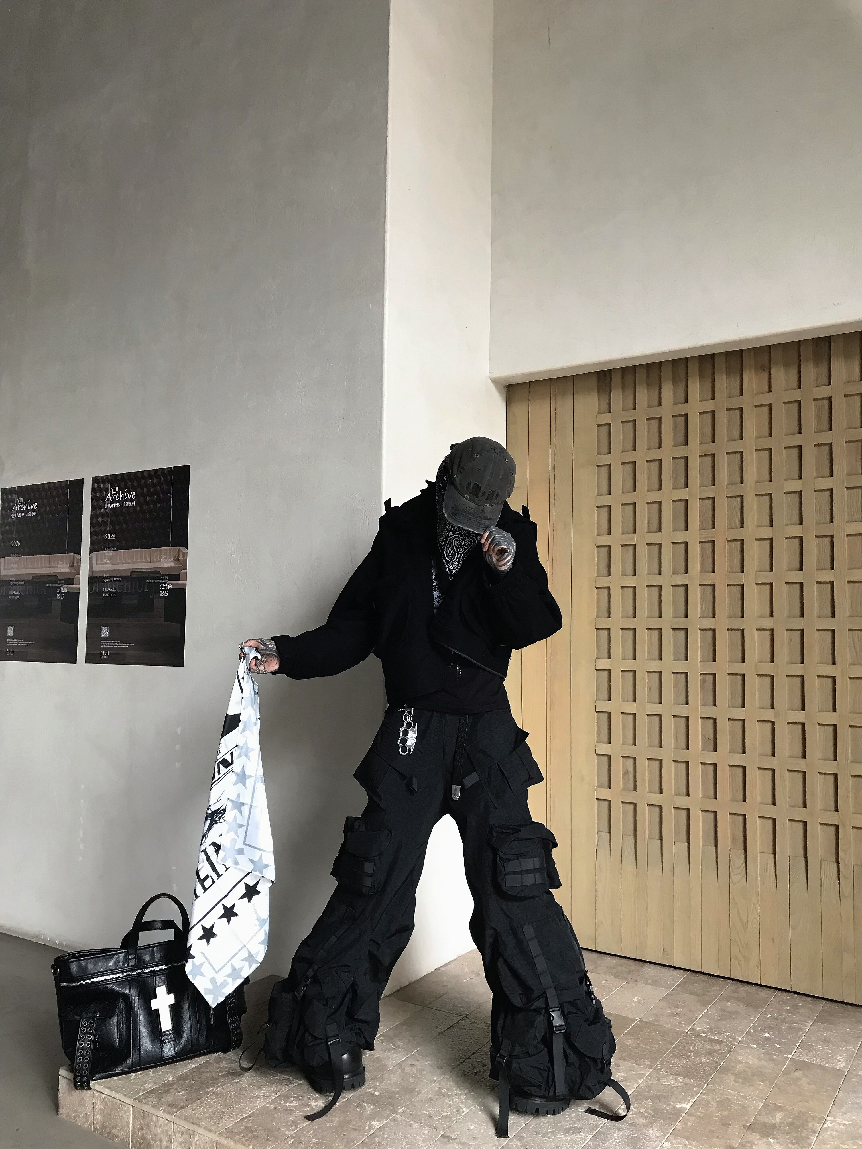 Hyper-Deconstructed Backpack Pants