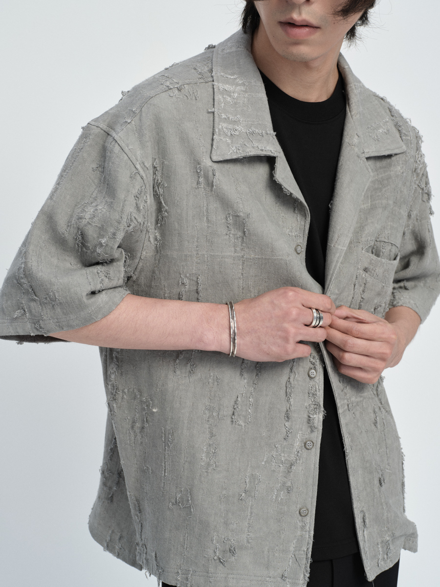 CATSSTAC Wanderer Distressed Short Sleeve Shirt