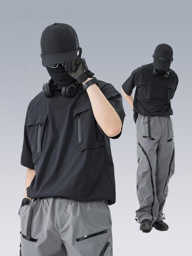 Double Chest Pocket Quick-Dry Short Sleeve Tee
