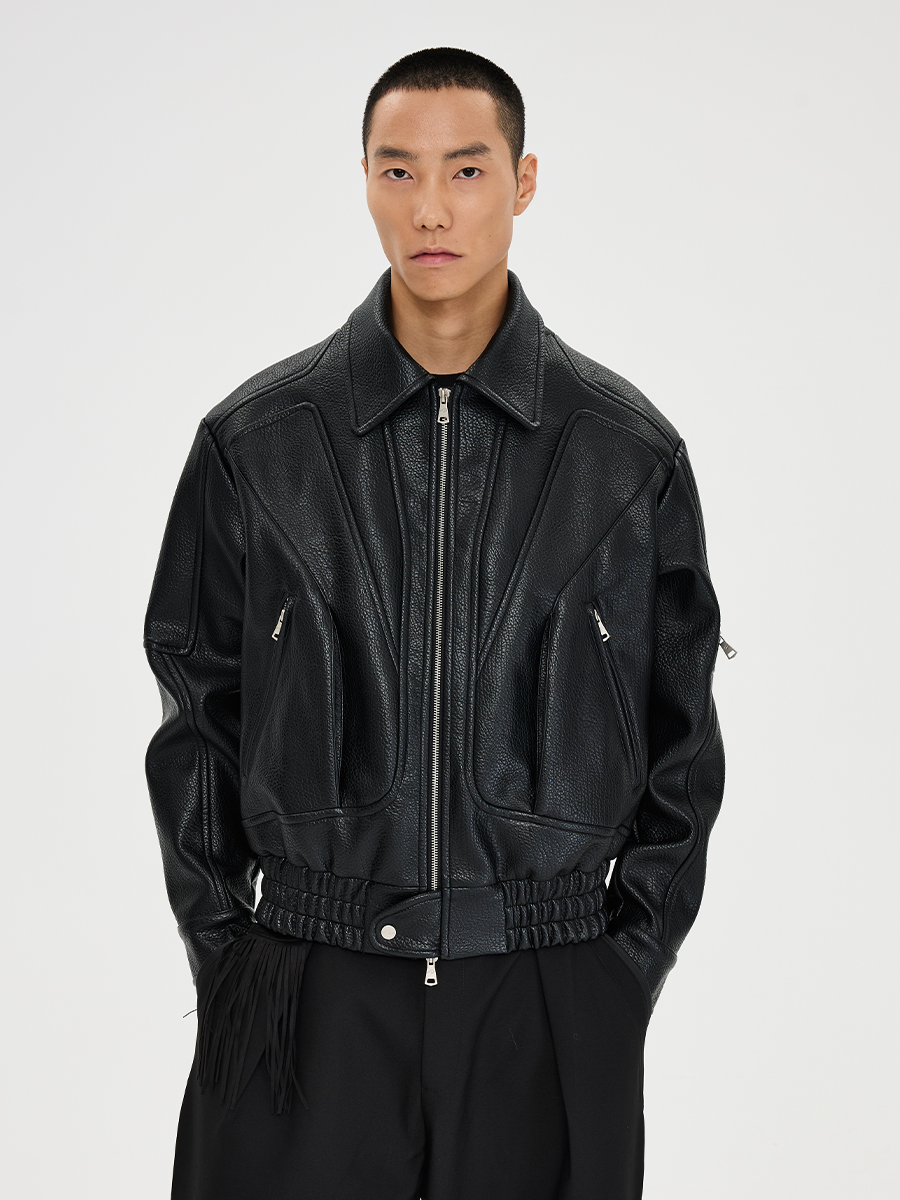 Troy Oversized Leather Jacket