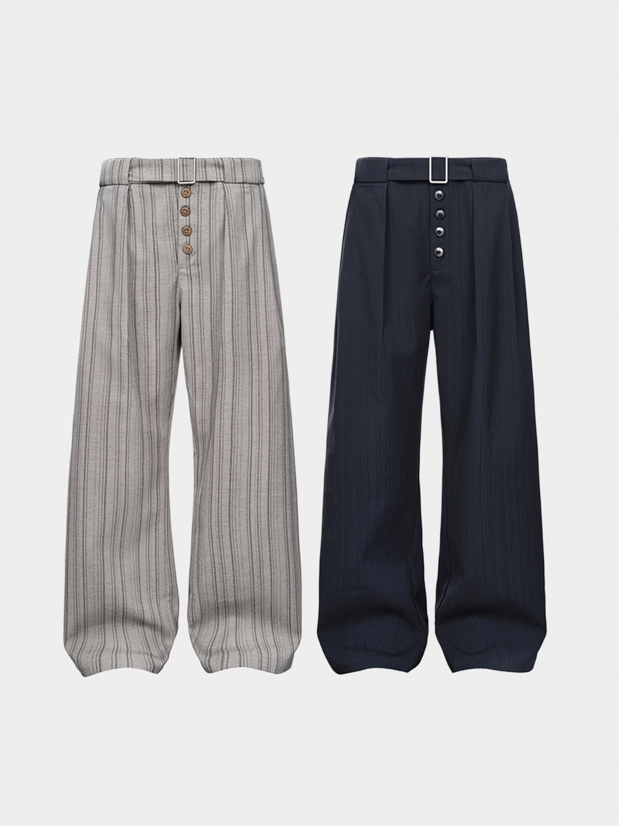 Dzi Stripe Wide-Leg Trousers