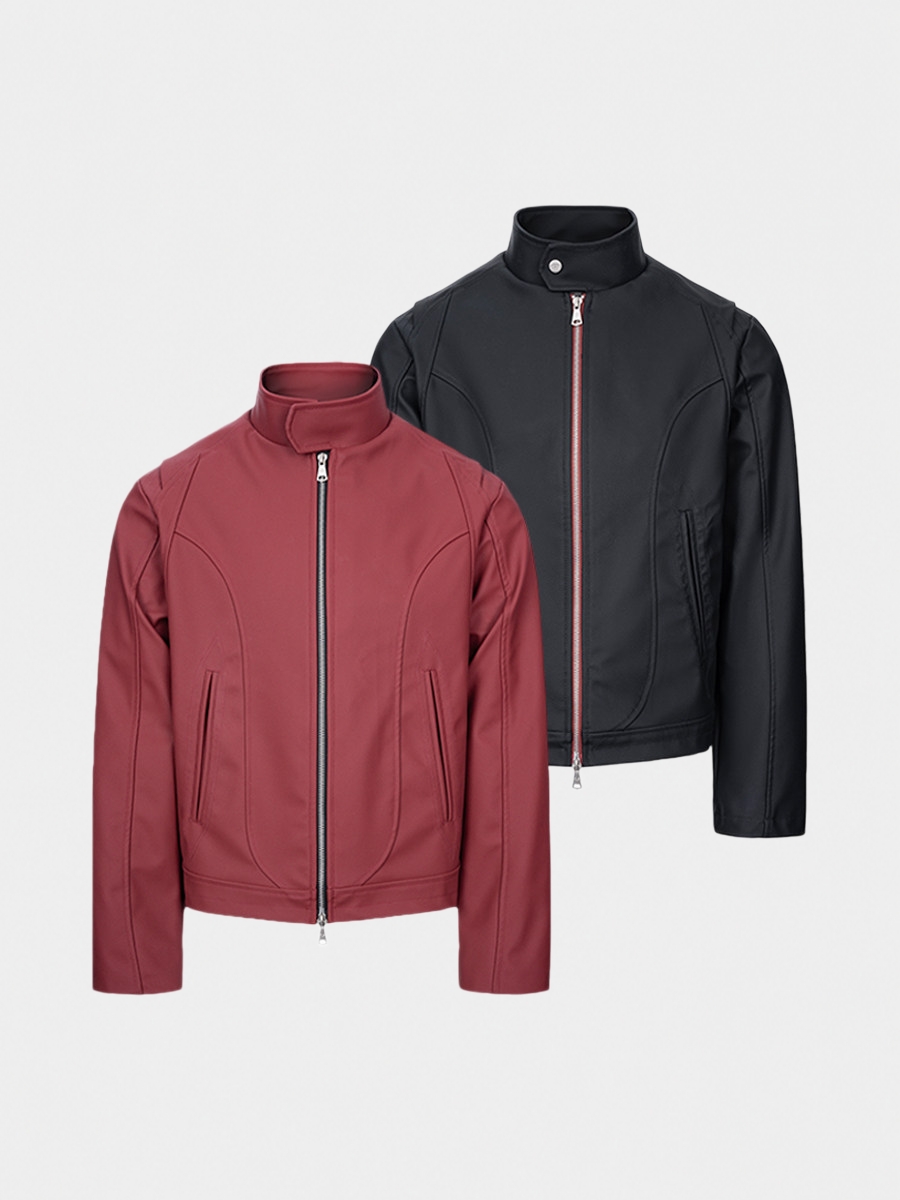 Crimson Blade Black-Red Rafa Leather Jacket