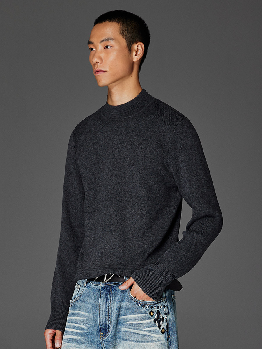 Yu Shuang Mock Neck Wool Sweater