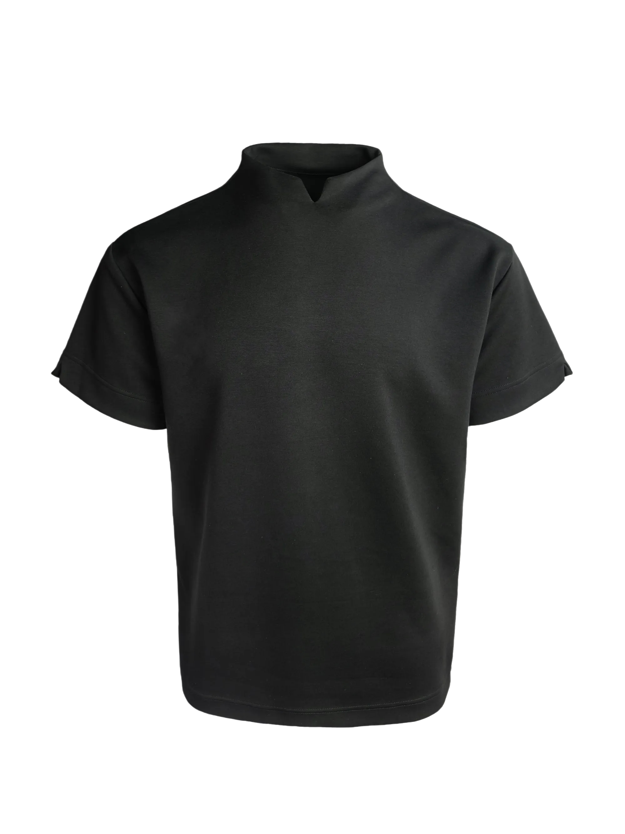 [Sold Out] Stand Collar V-Neck Air Layer Space Cotton T-Shirt