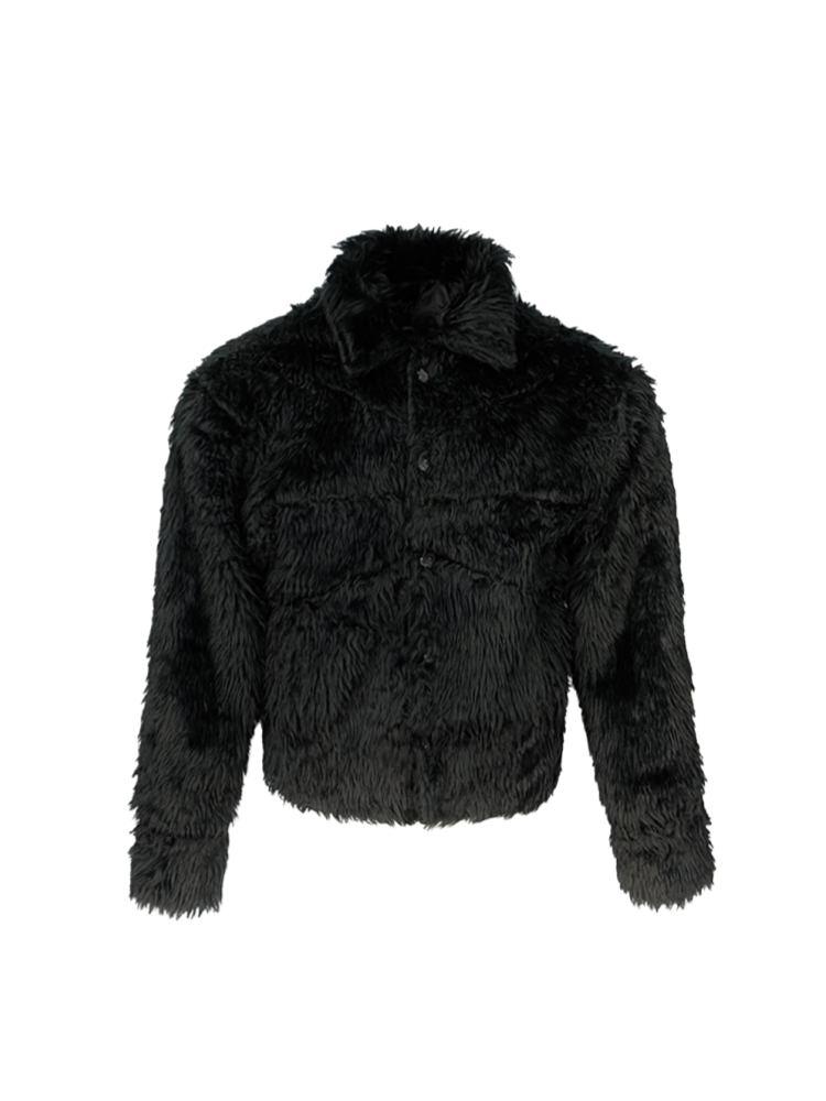 [Sold Out] Falling Fur Textured Oversized Faux Fur Jacket