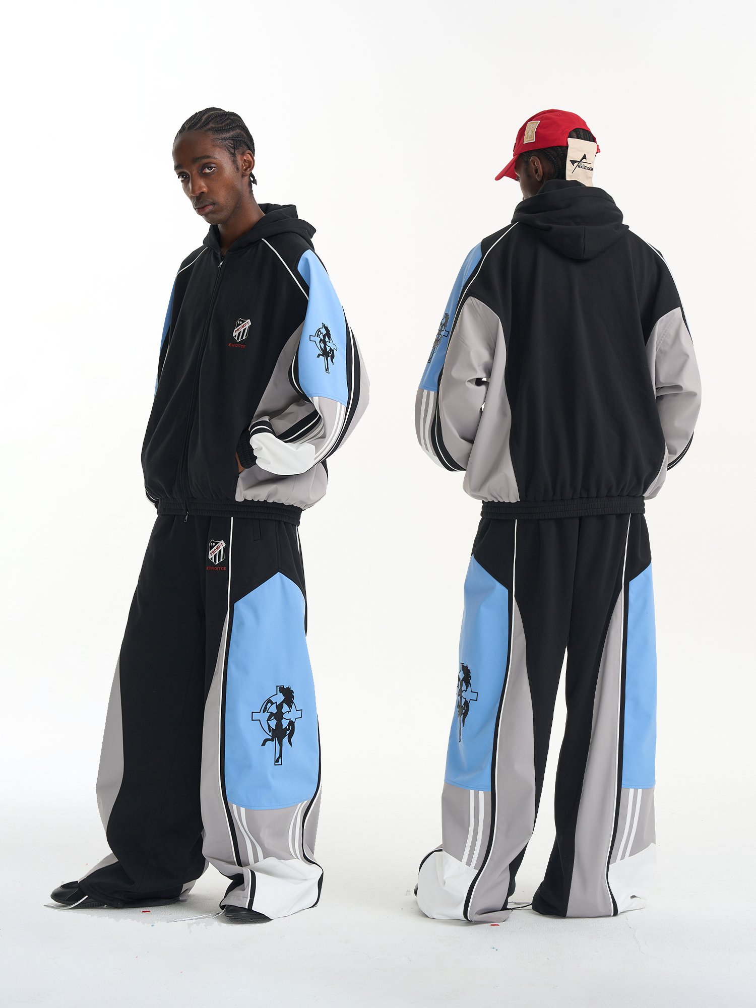 Color-Block Paneled Sport Jacket