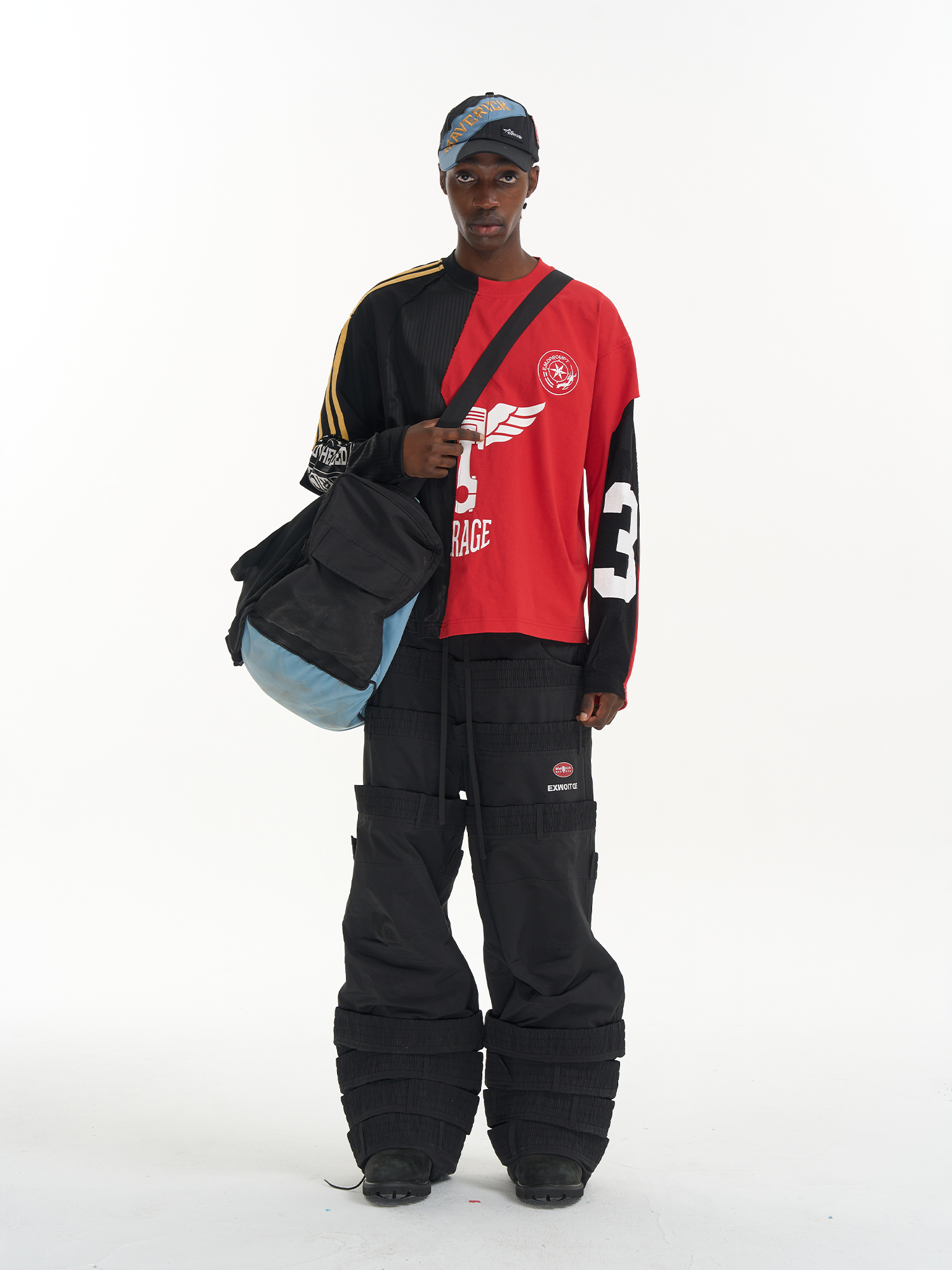 Raw-Edge Panel Print T-Shirt