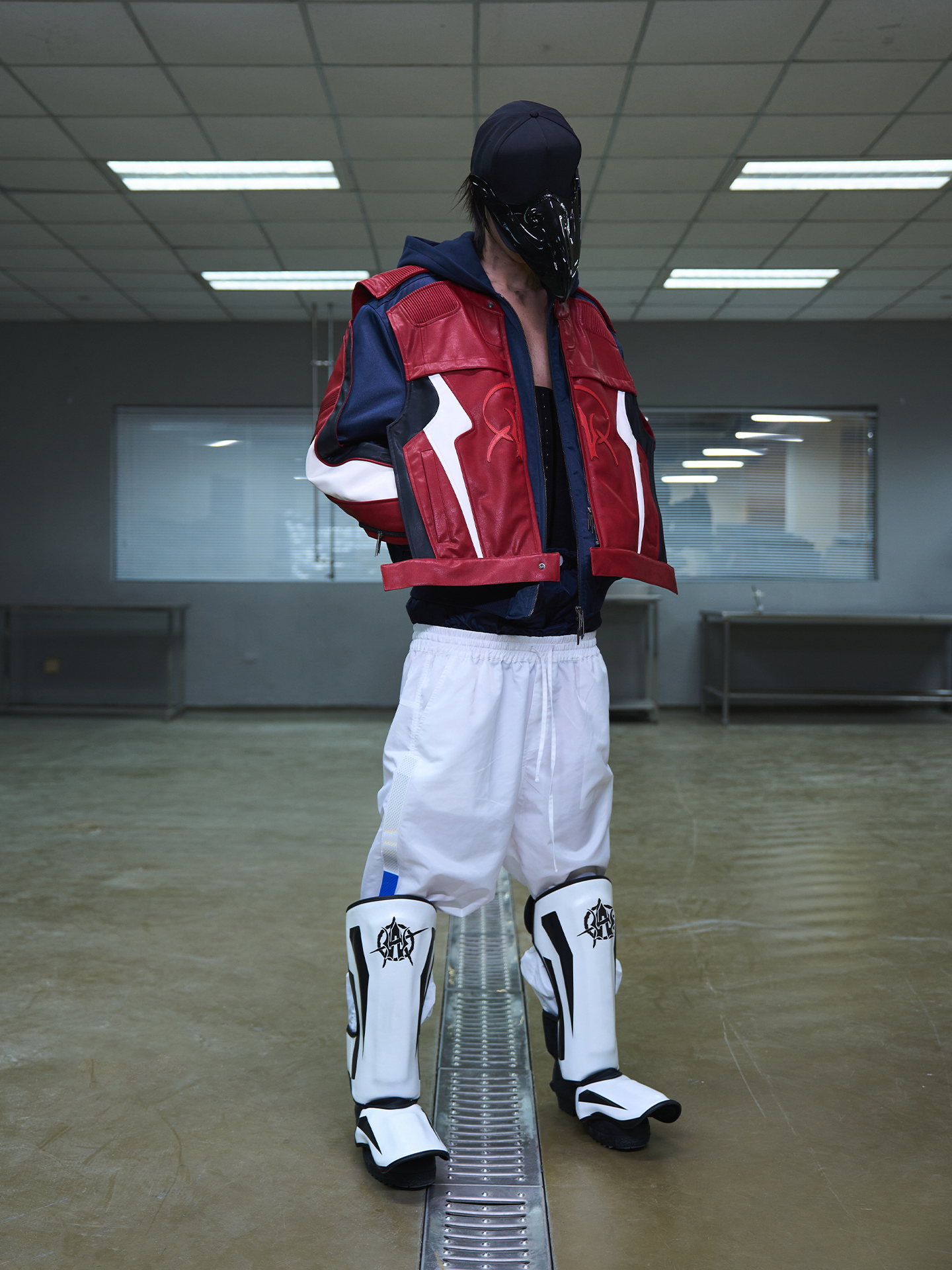 Racing Color-Block Two-in-One Quilted Jacket